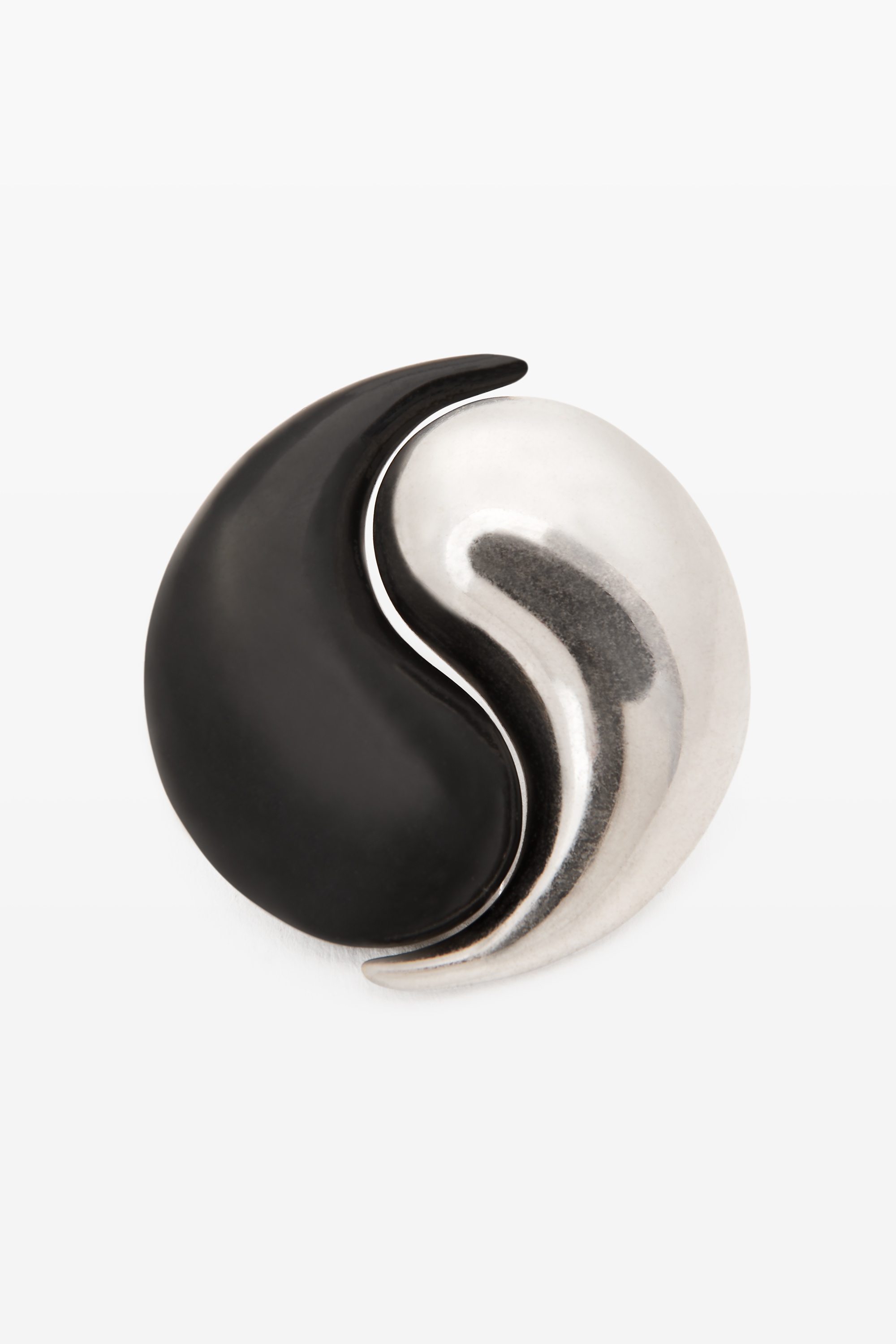 YIN YANG EARRINGS IN METAL - 2