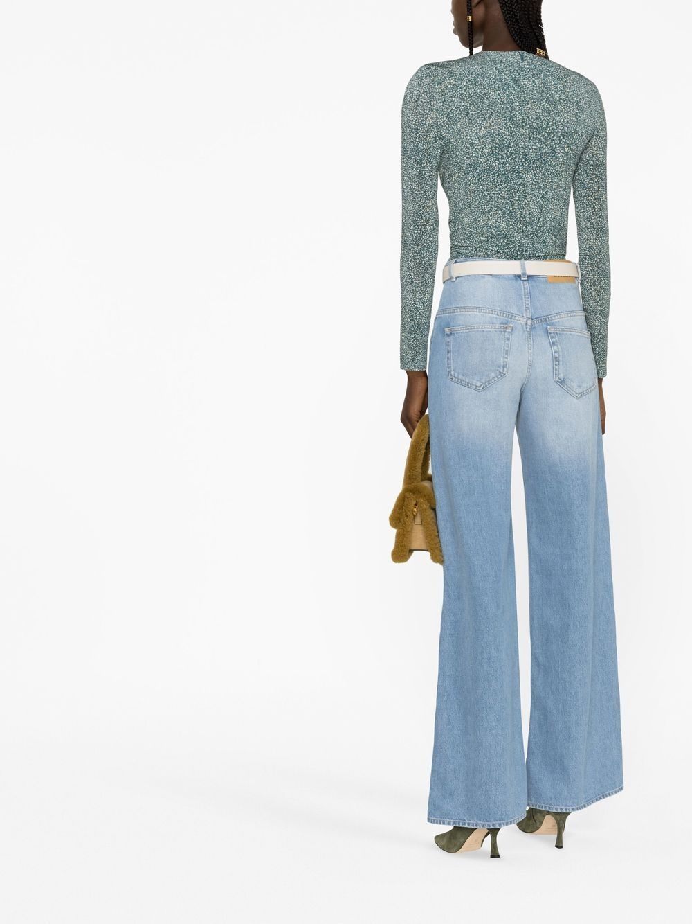 animal-print cut-out top - 3