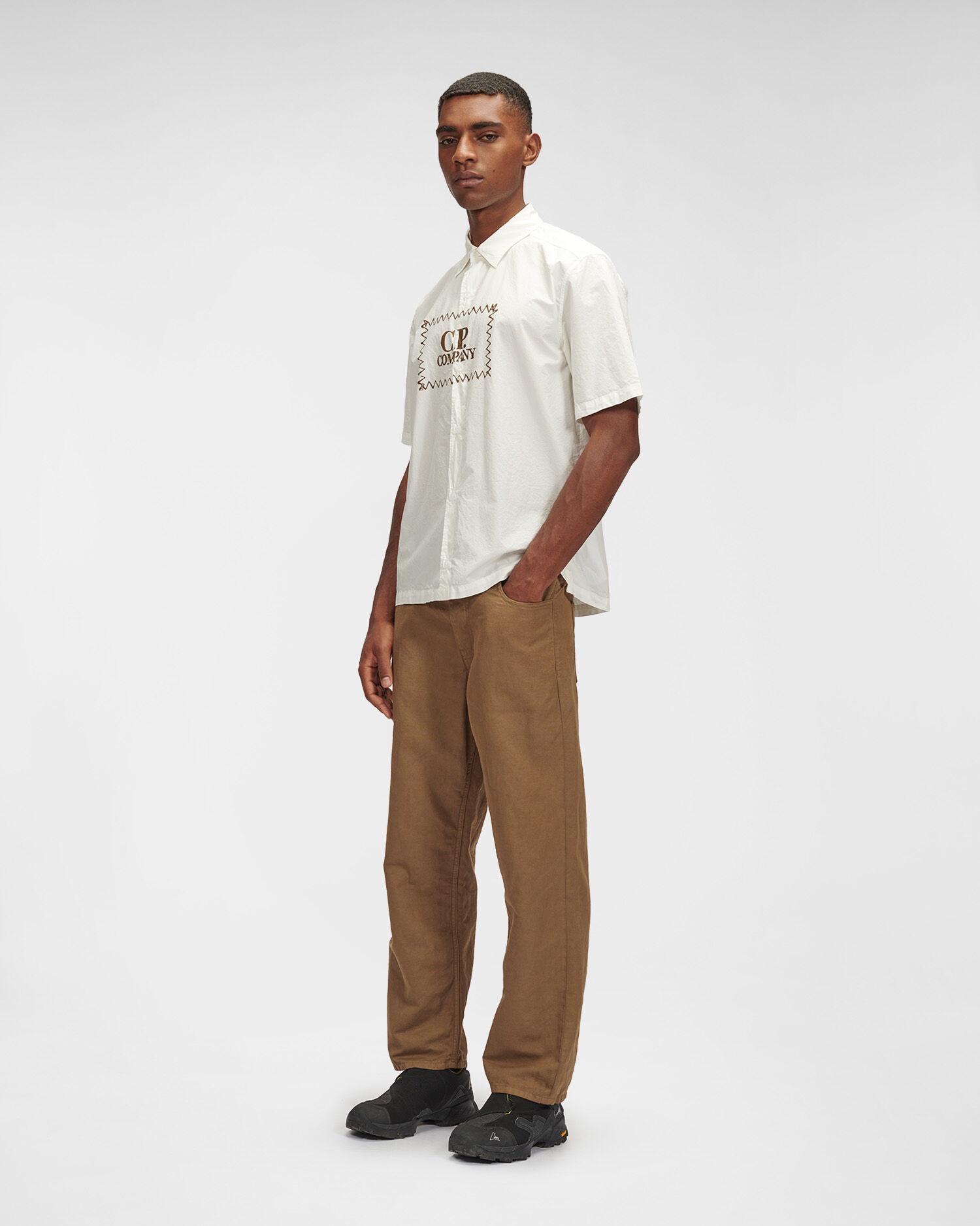 Popeline Label Style Logo Shirt - 3