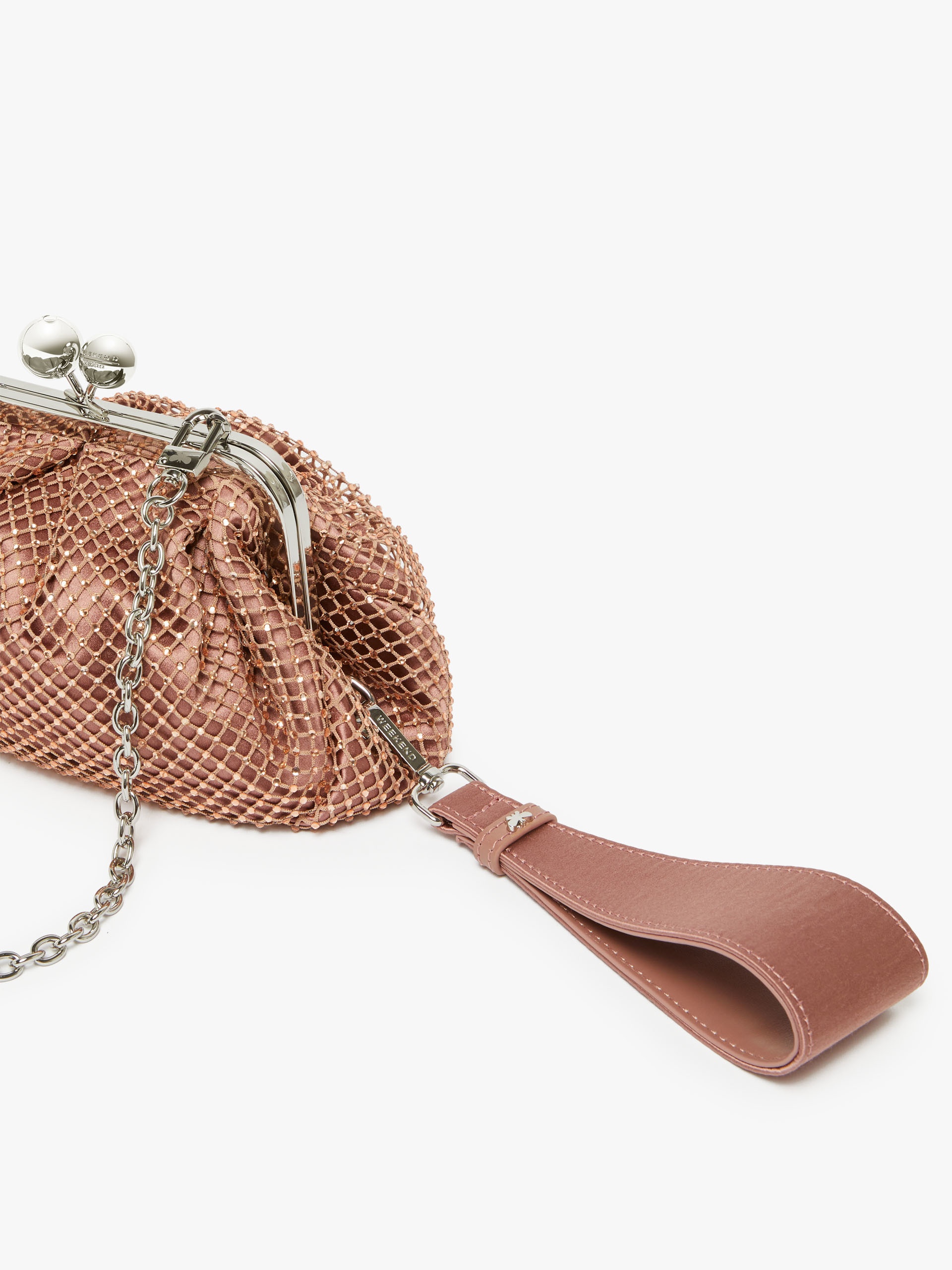 EDITA Small Pasticcino Bag in mesh and rhinestones - 4