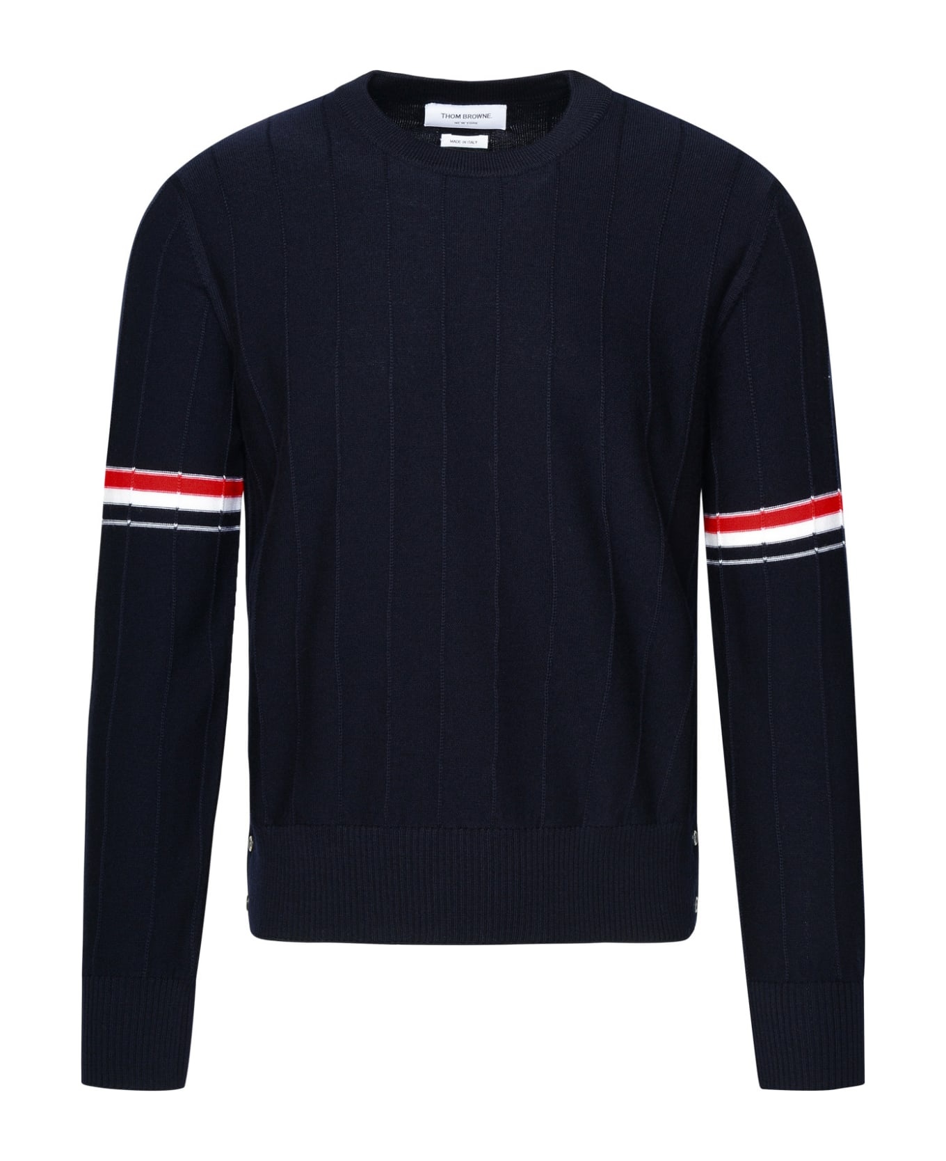Blue Virgin Wool Sweater - 1