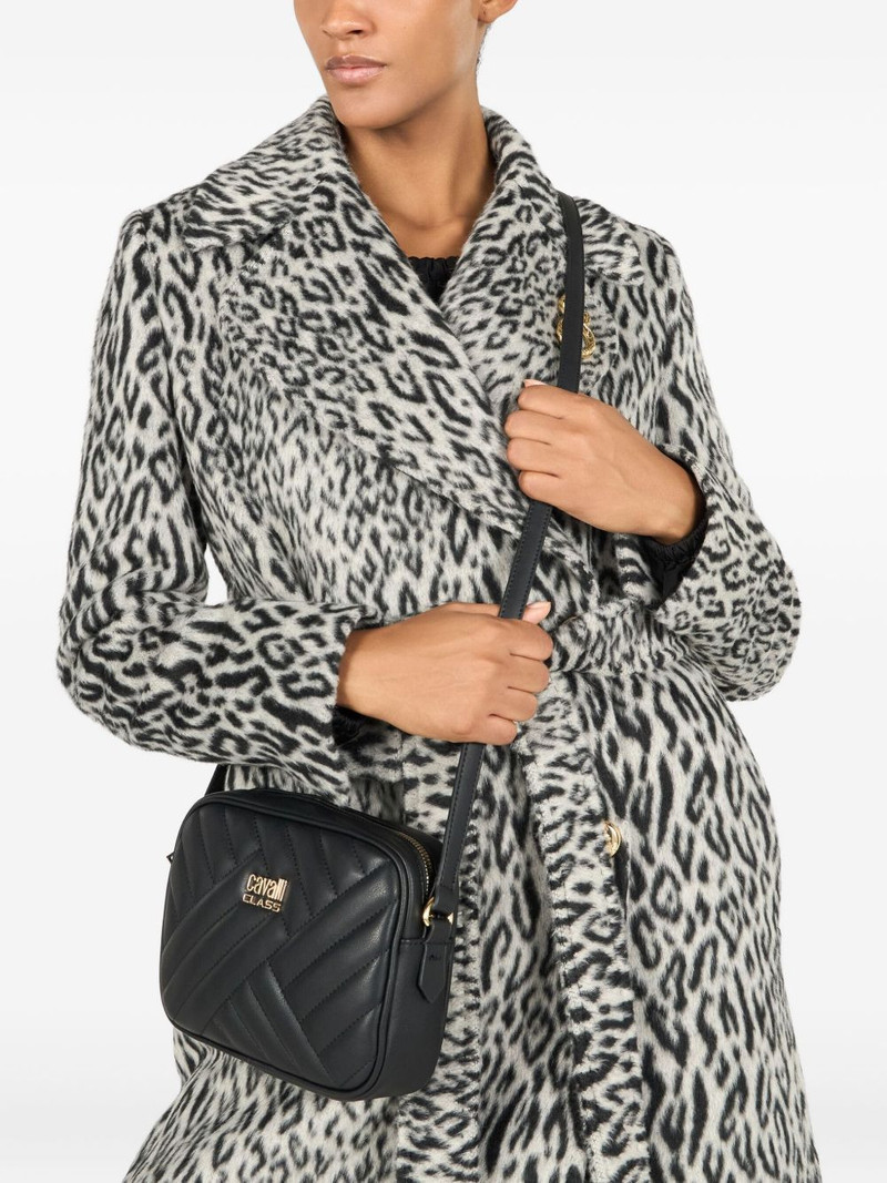 Roberto Cavalli quilted logo shoulder bag outlook