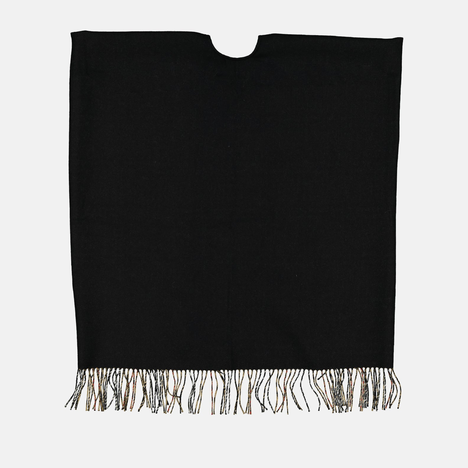 Poncho en laine noire - 4