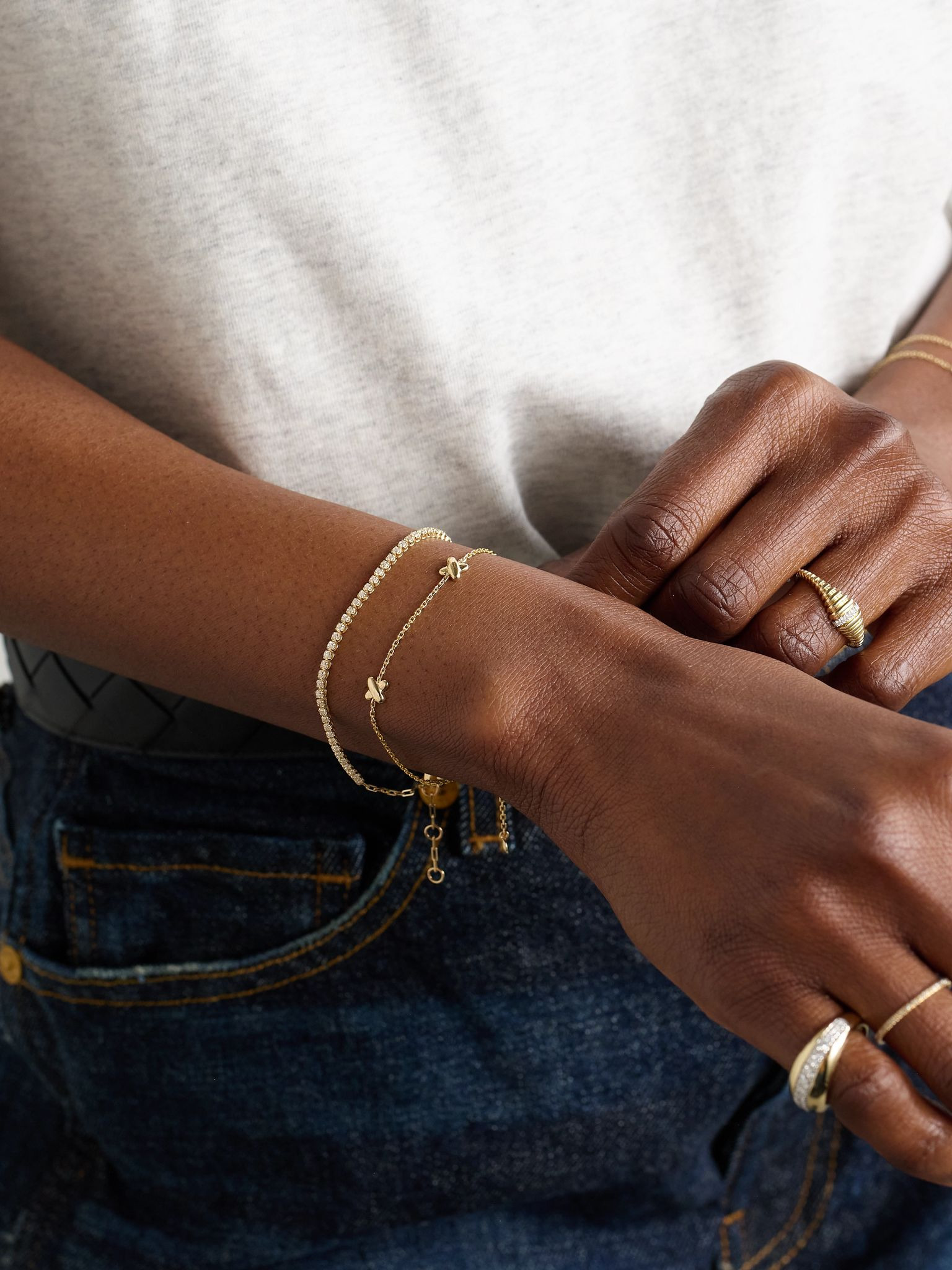 Marks The Spot 14-karat gold bracelet Gold - 4