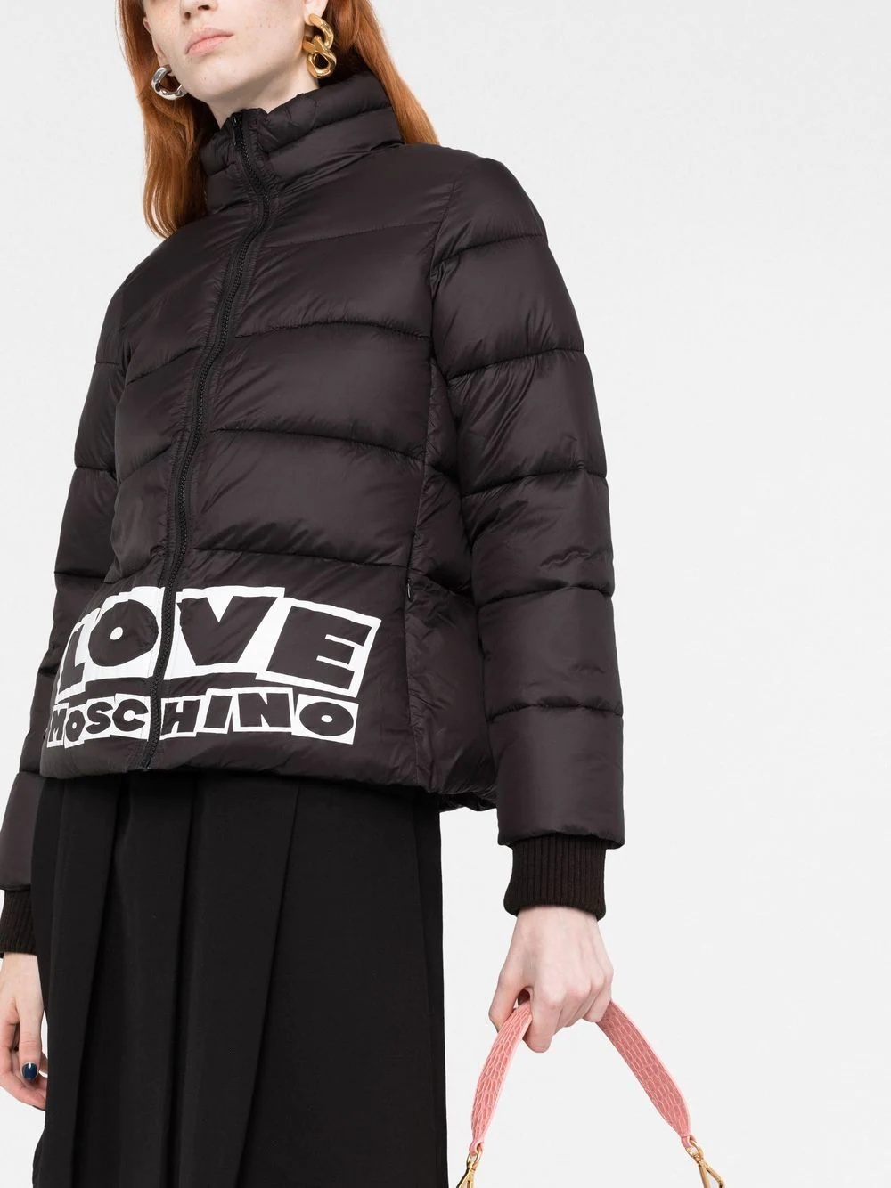 logo-print padded jacket - 5