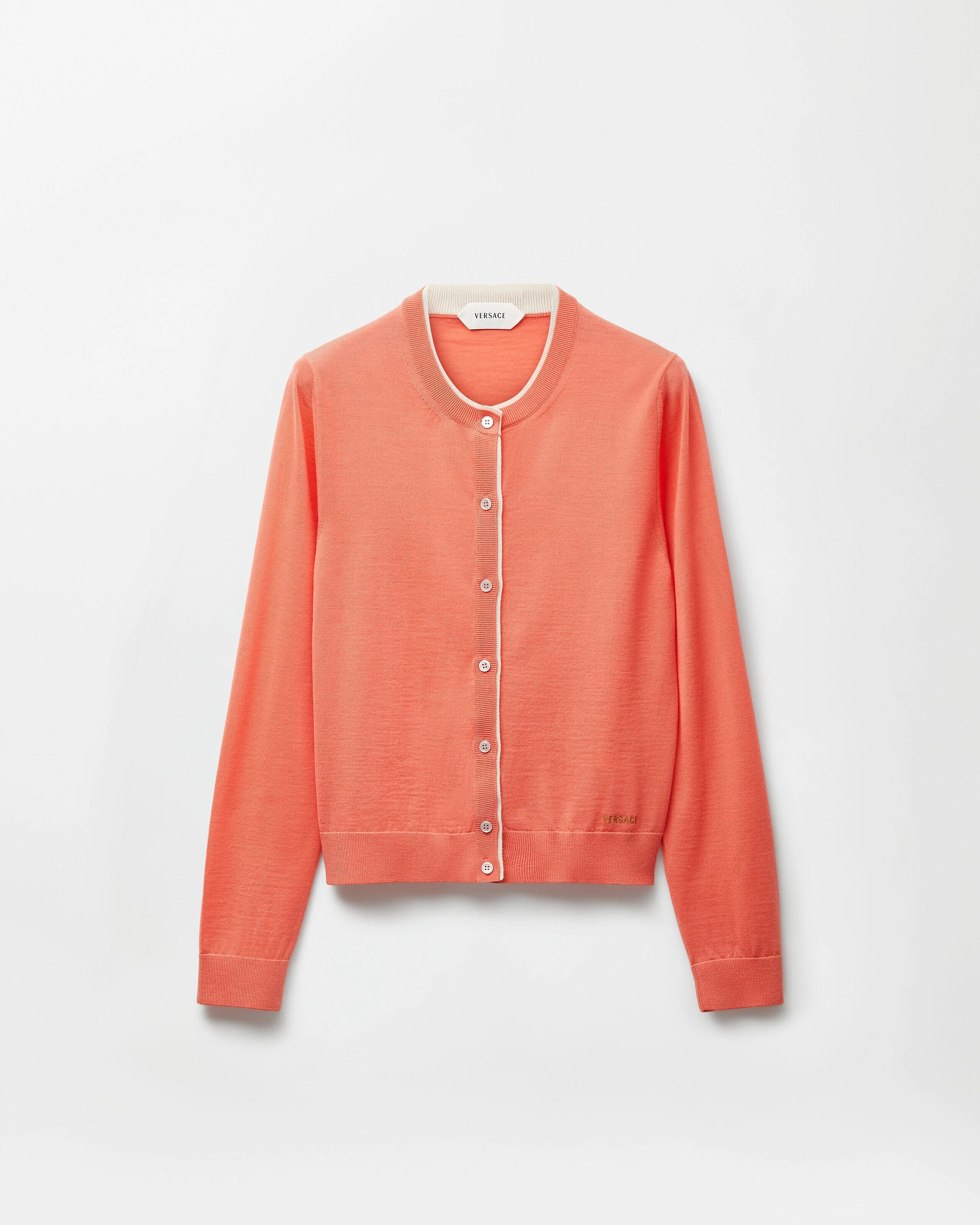 Embroidered Wool Knit Cardigan - 1