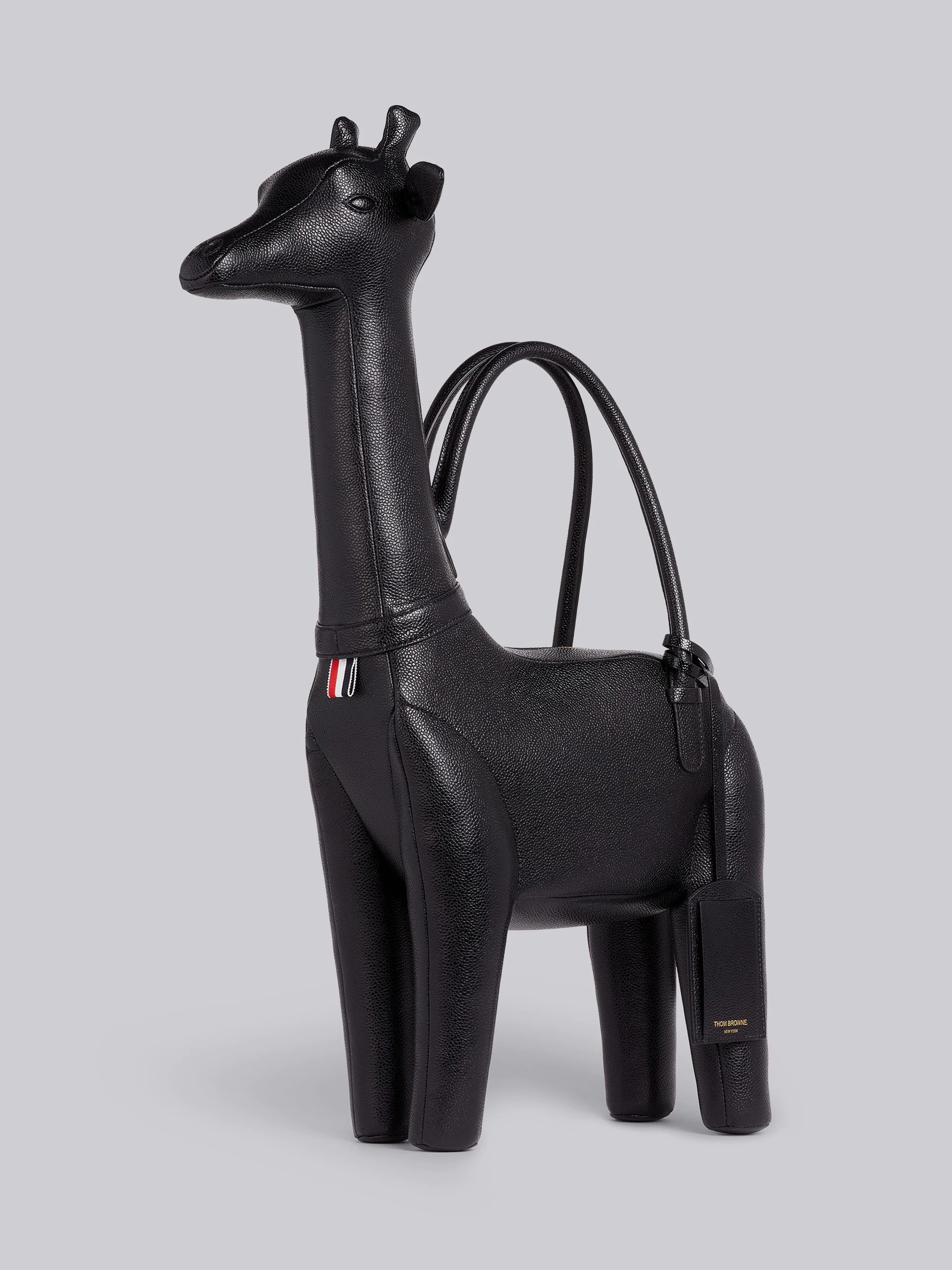 Black Pebbled Calfskin Giraffe Bag - 3