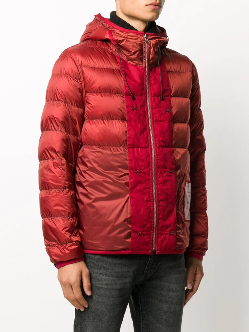 hooded contrast-panel puffer jacket 3