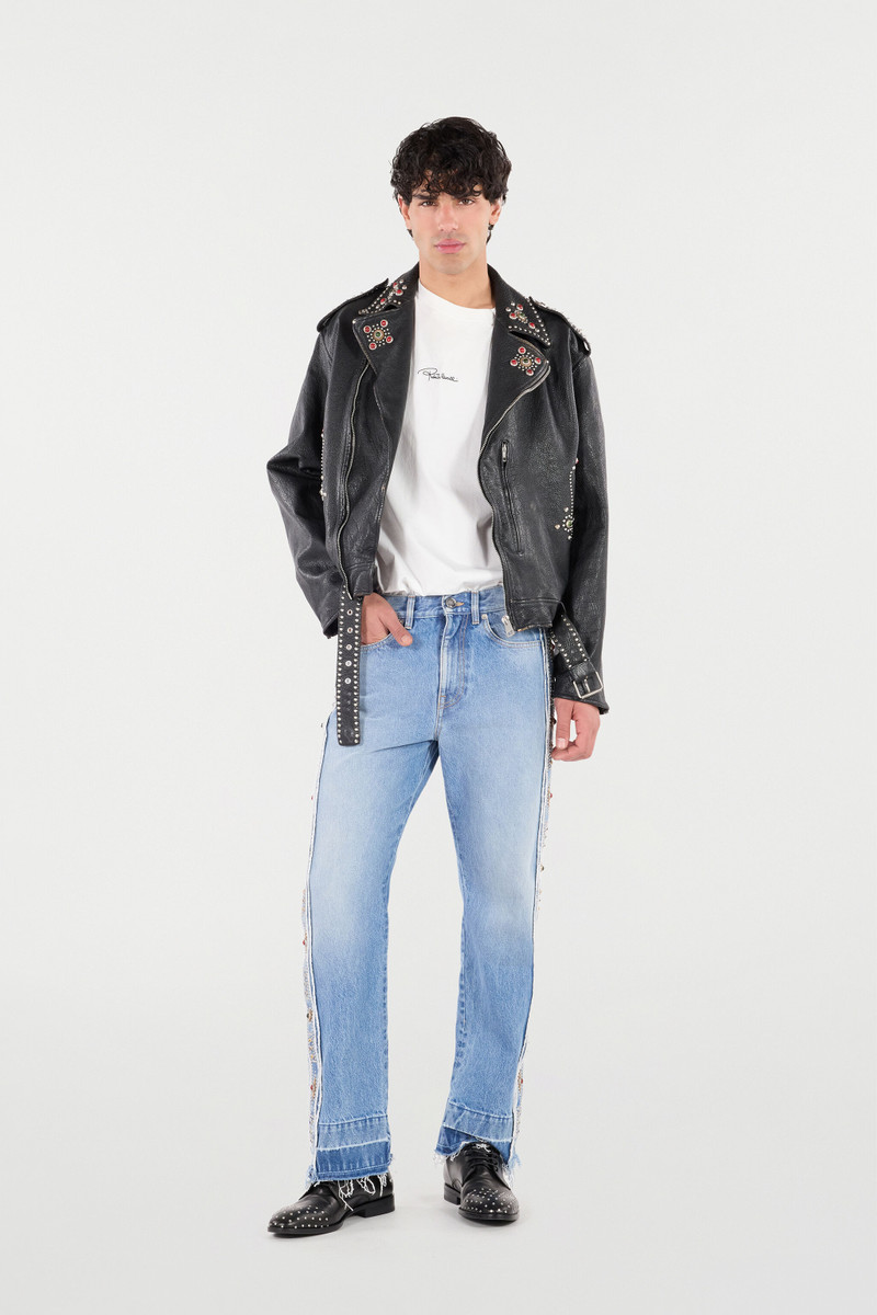 Roberto Cavalli Embroidered Logo Cotton T-Shirt outlook