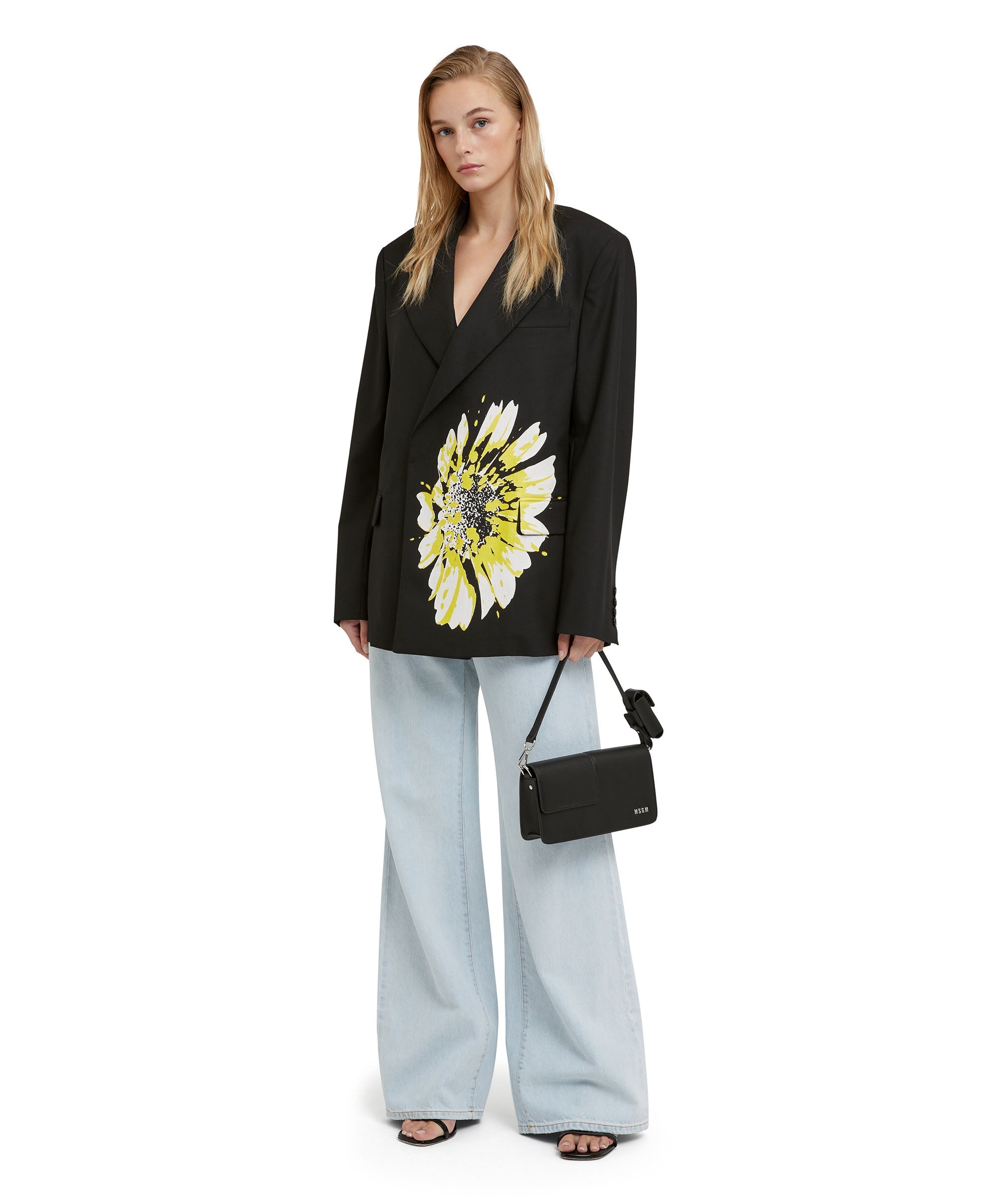 Jacket with hidden buttons and daisy print - 5