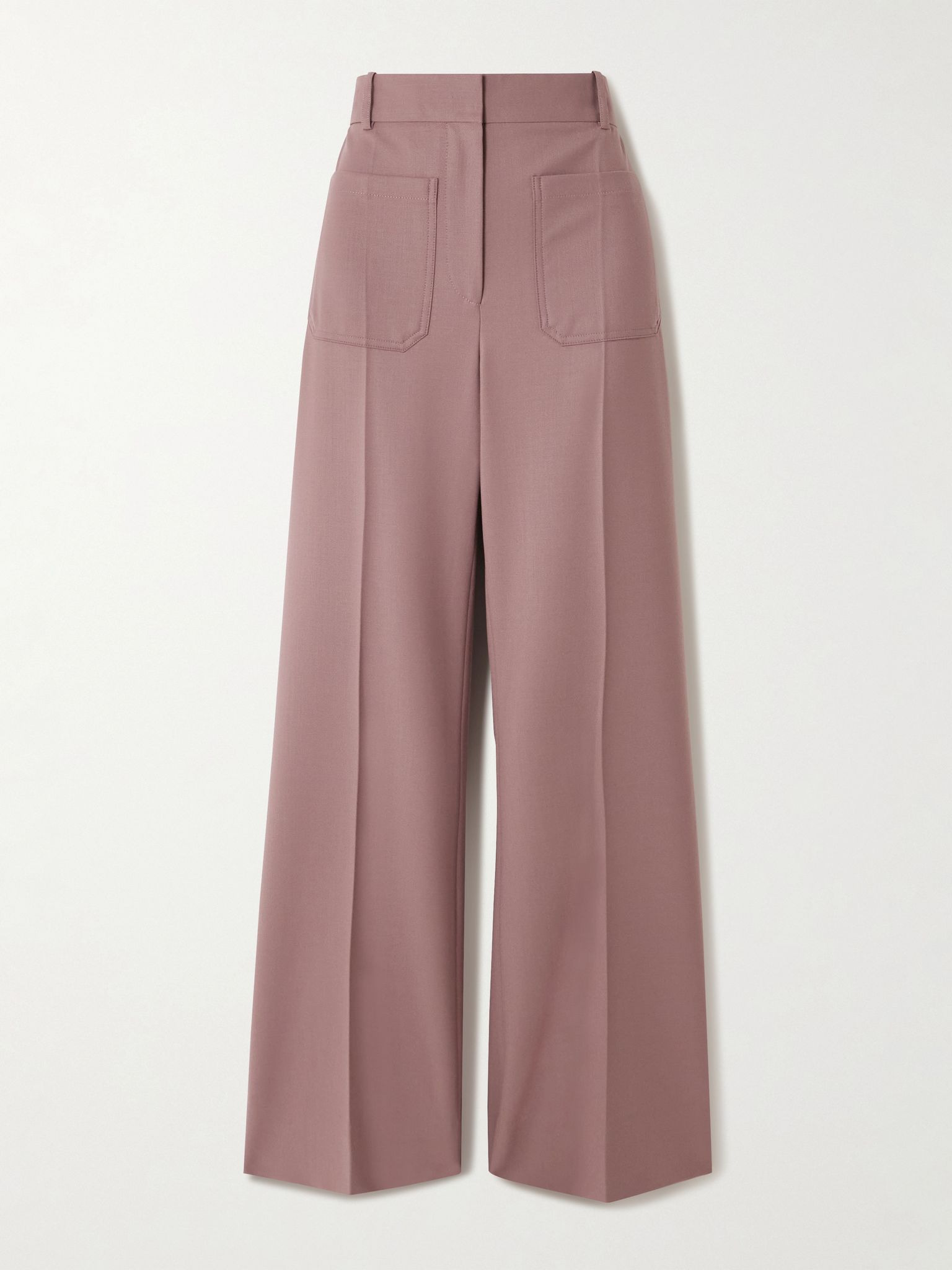Alina twill wide-leg pants Lilac - 1