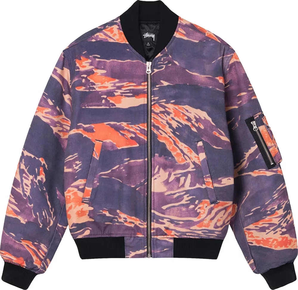 STUSSY Men Tigris Canvas Bomber Jacket - 1