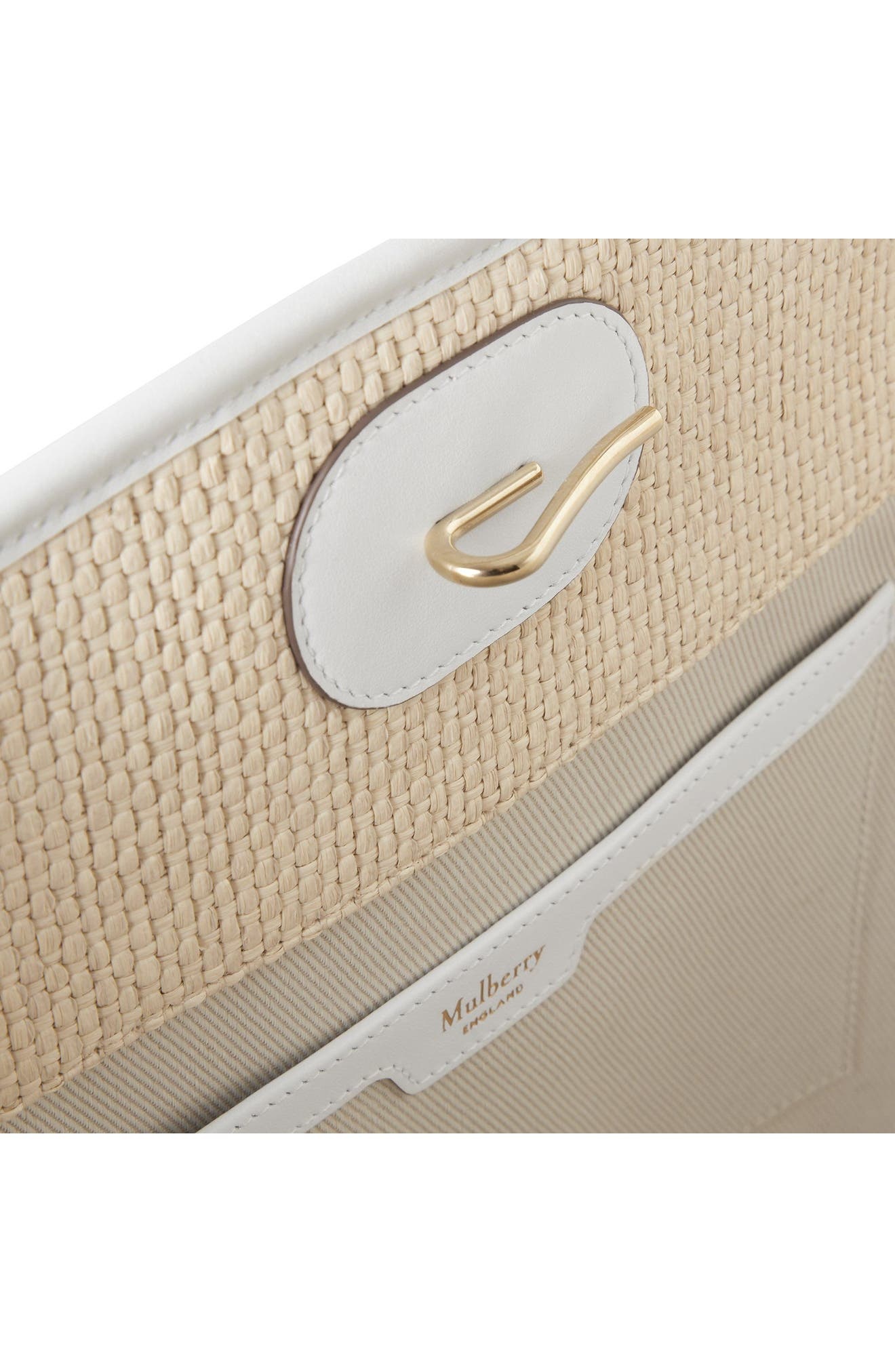 Mulberry Raffia Basket Tote in White at Nordstrom - 6
