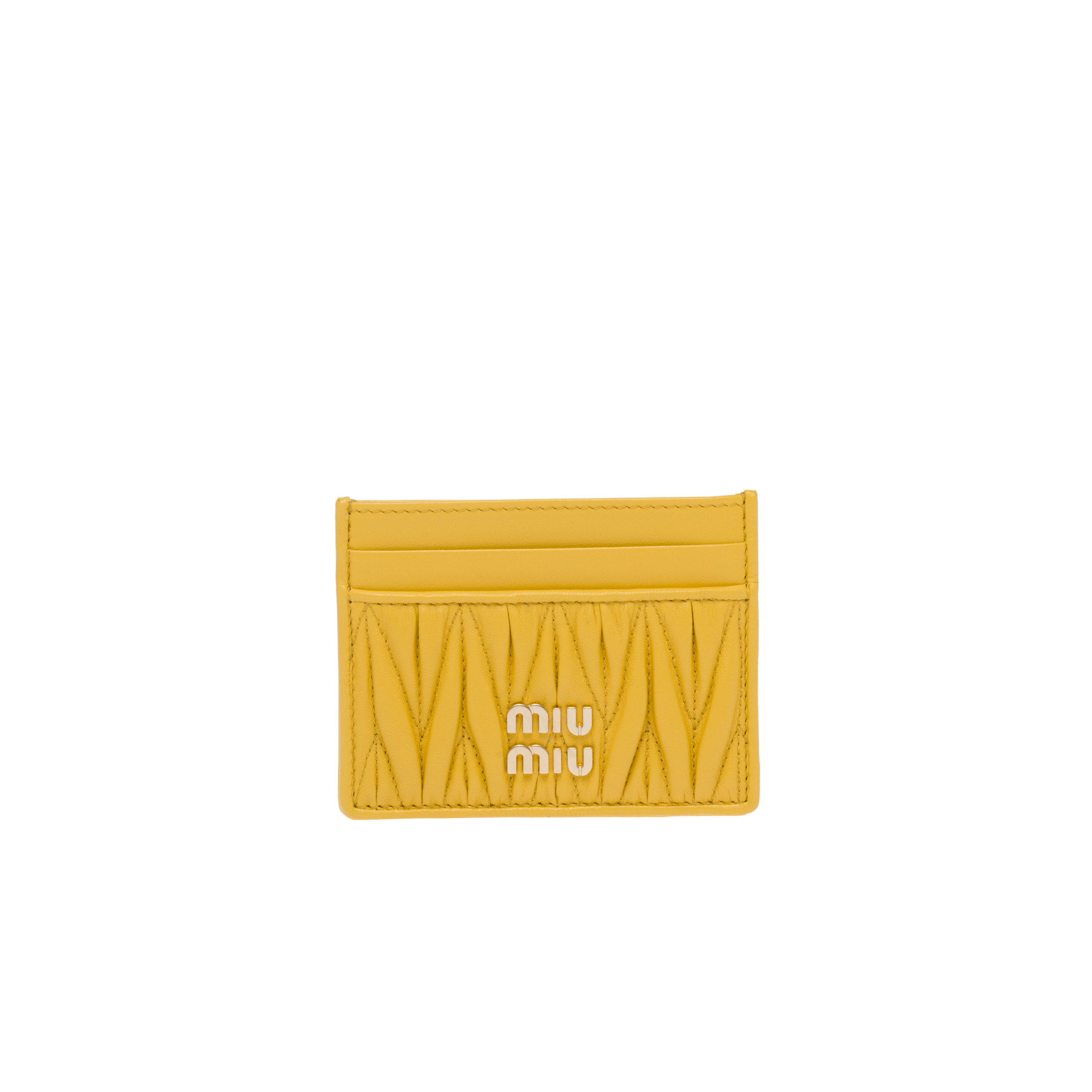 Matelassé nappa leather card holder - 1