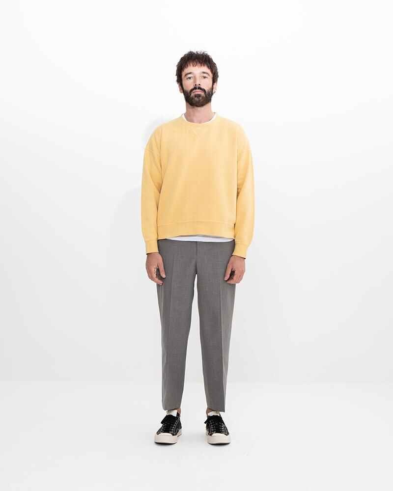 JUMBO SB SWEAT L/S DMGD (U.D.) MUSTARD - 3