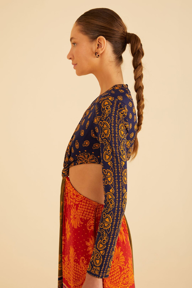 Multicolor Bandana Dream Cut Out Maxi Dress 5