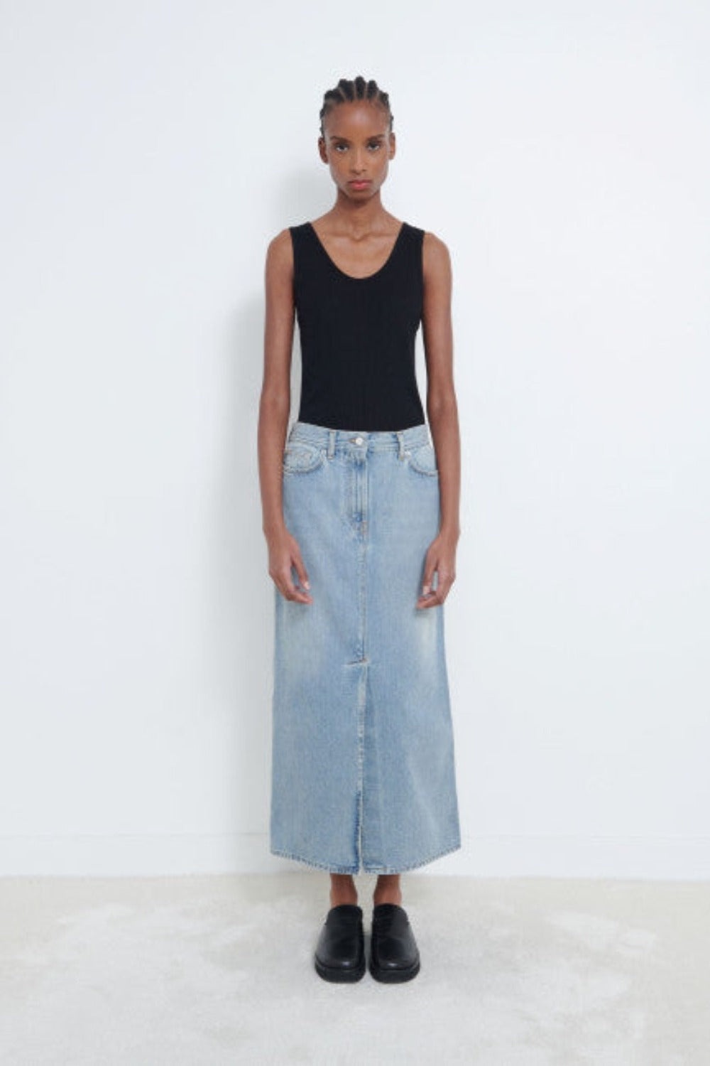 Rona Long Denim Skirt - 2