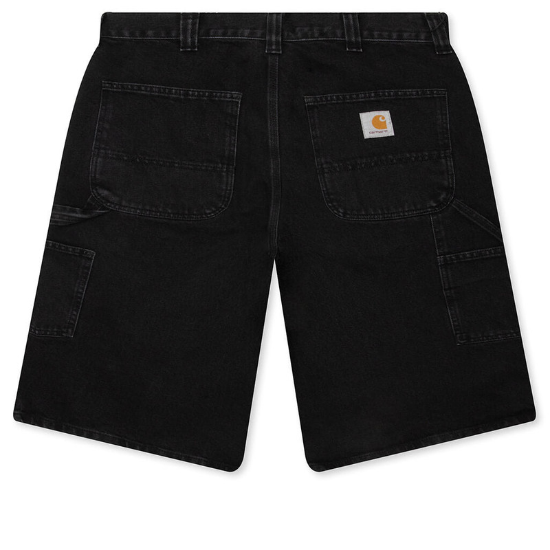 Carhartt WIP DOUBLE KNEE SHORT - BLACK STONE WASHED outlook