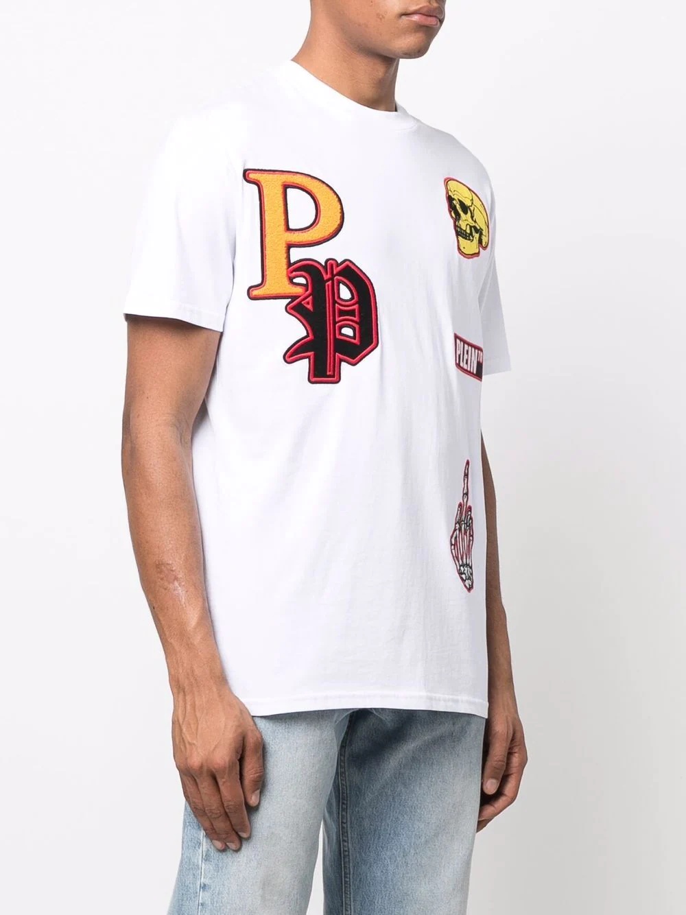 Patches branded crew-neck T-shirt - 5