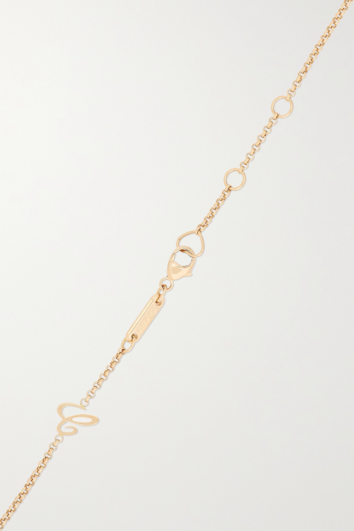 Happy Hearts 18-karat rose gold, onyx and diamond necklace - 3