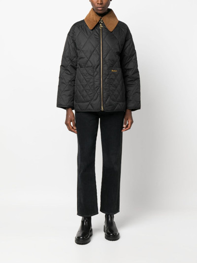 Barbour zip-up quilted puffer jacket outlook
