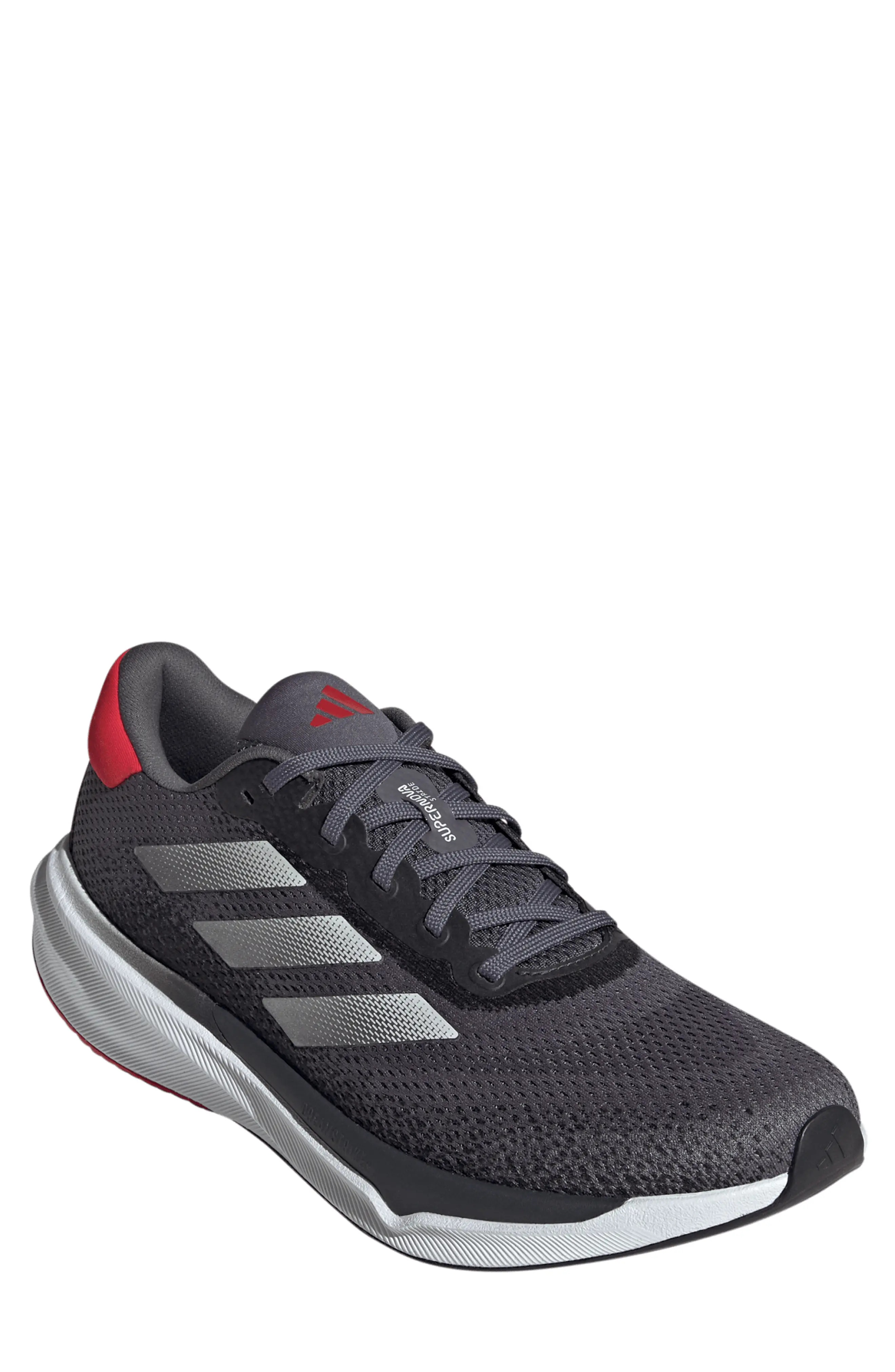 Supernova Stride Running Shoe in Grey/White/Better Scarlet - 1