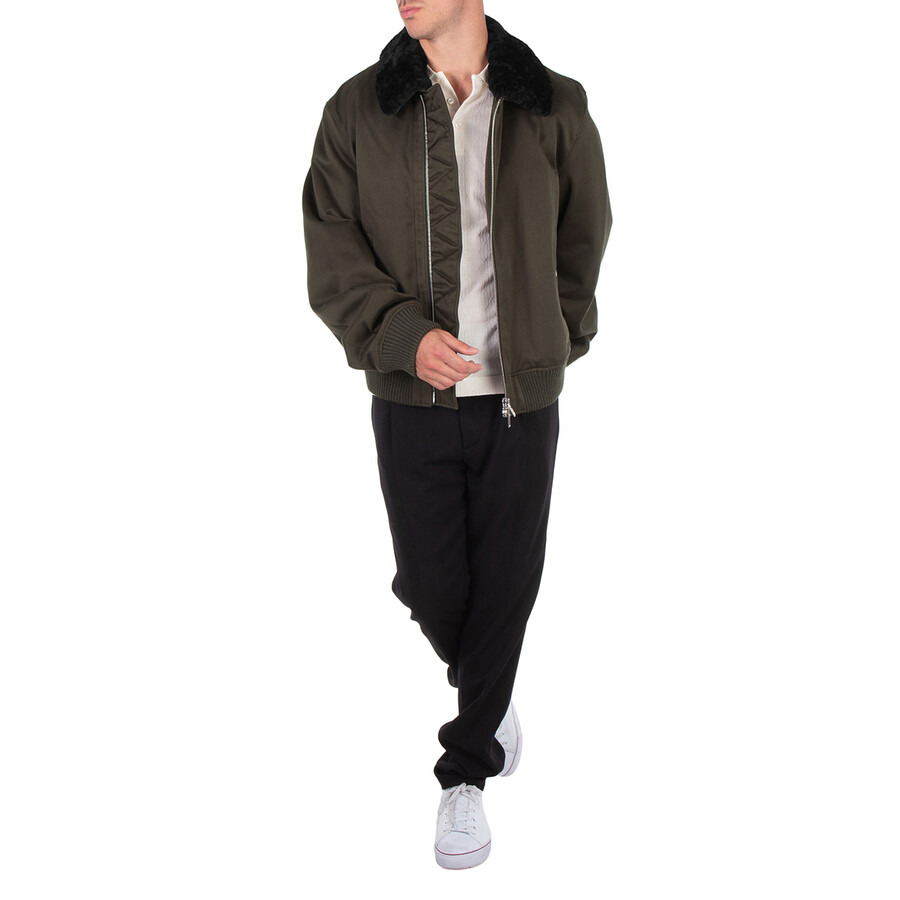 Burberry Zipped Shearling-Collar Bomber Jacket - 4