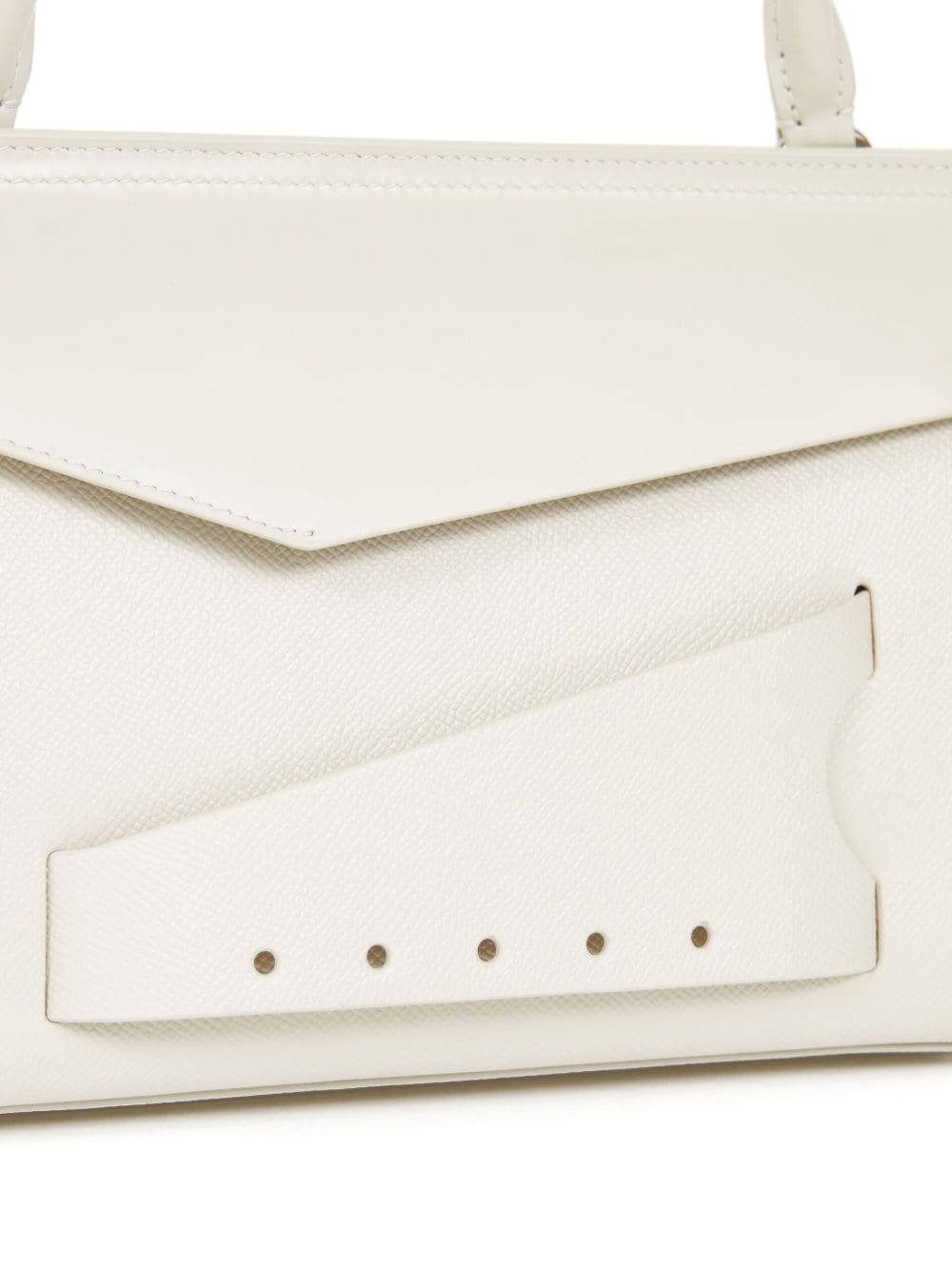 small grained leather tote bag - 6
