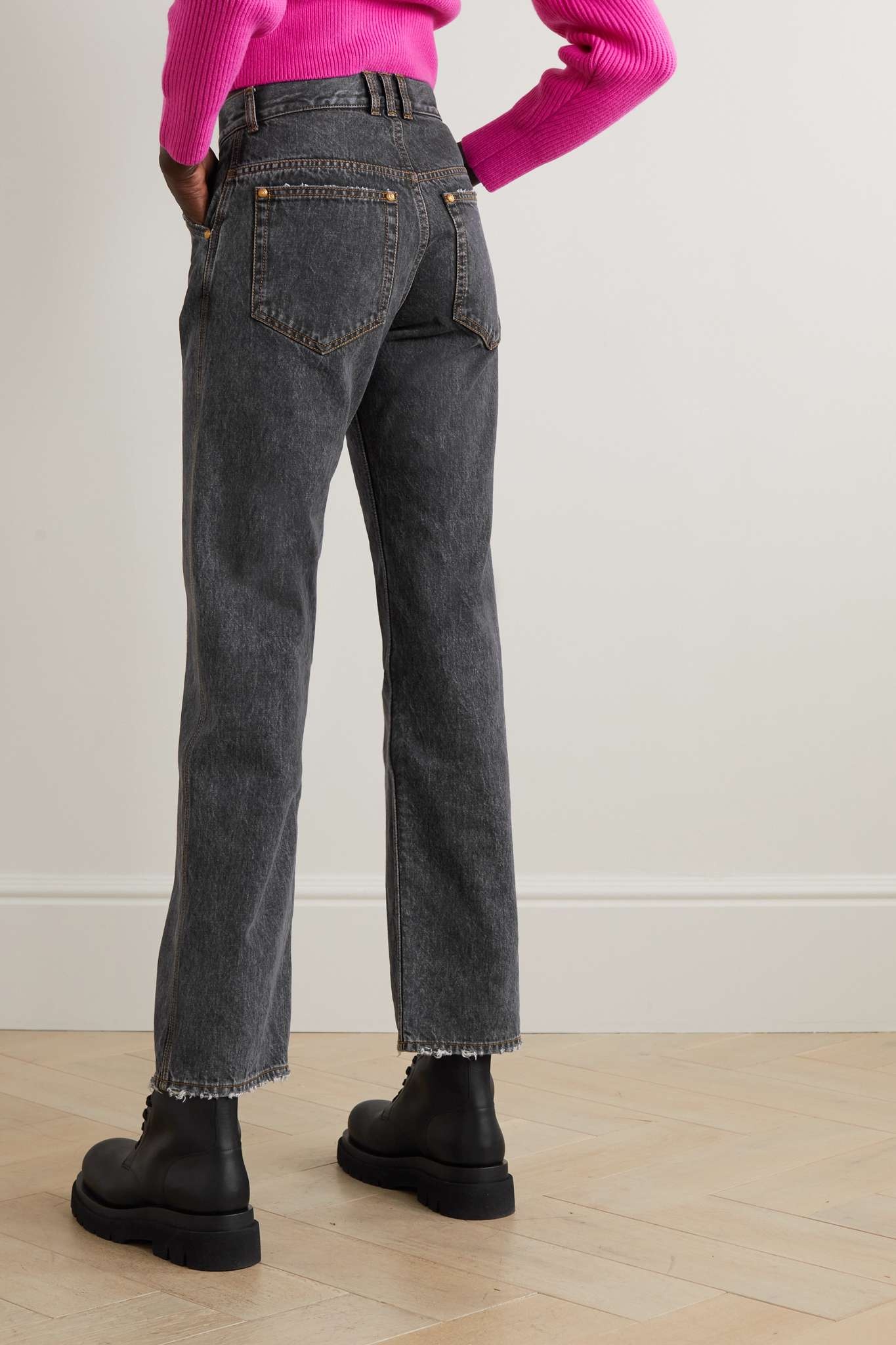 High-rise straight-leg jeans - 4