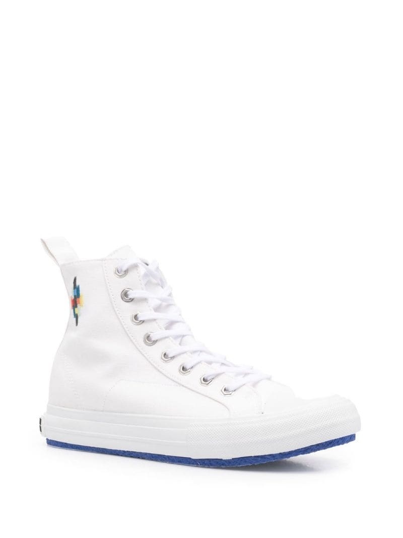 contrast-sole high-top sneakers - 2
