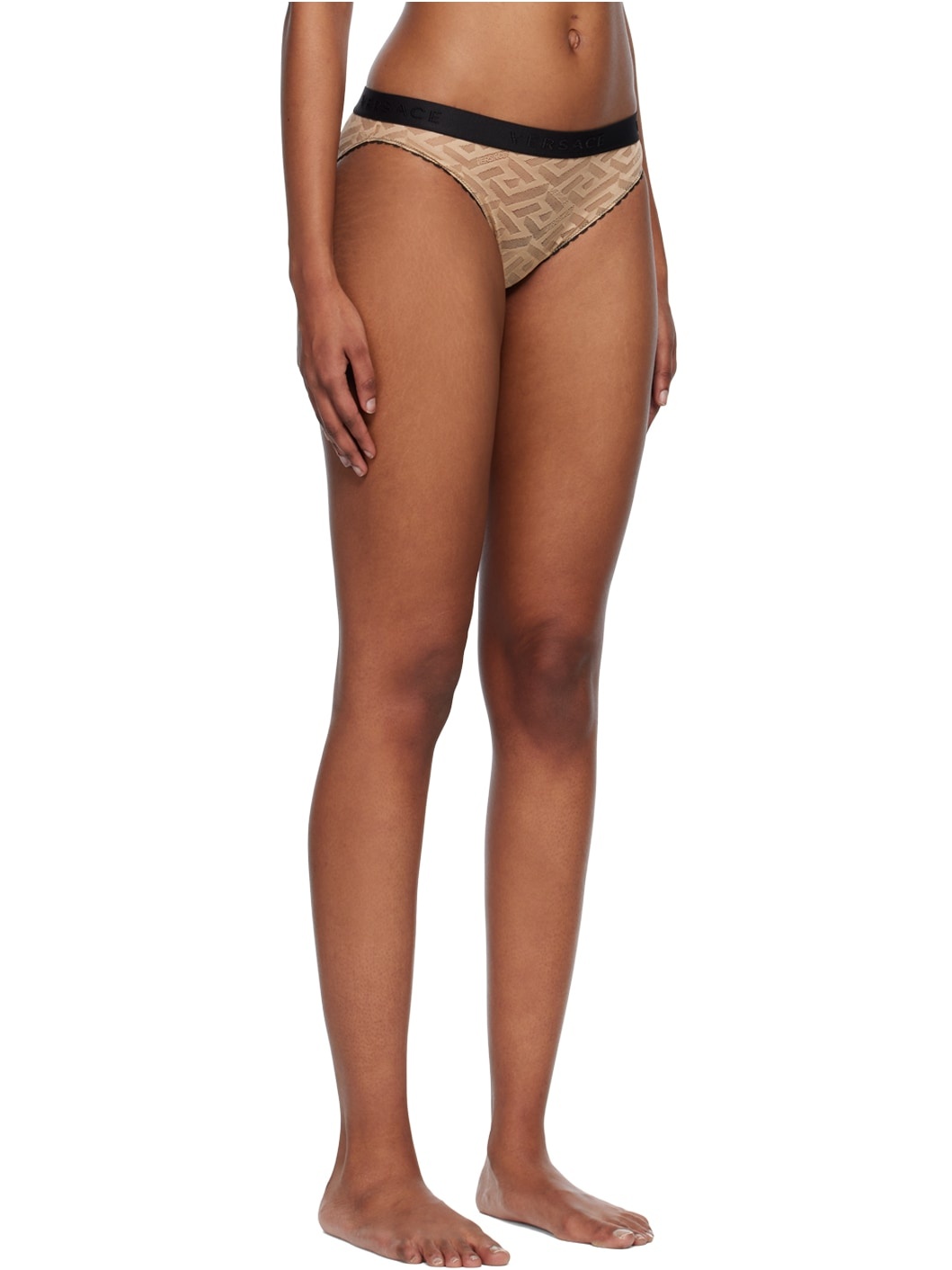 Beige 'La Greca' Briefs - 2