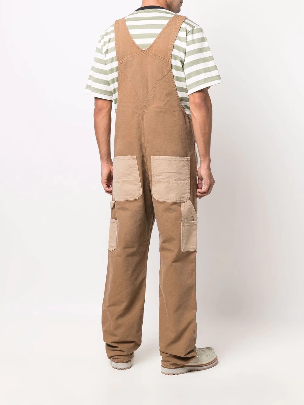 panelled logo-patch overalls - 4