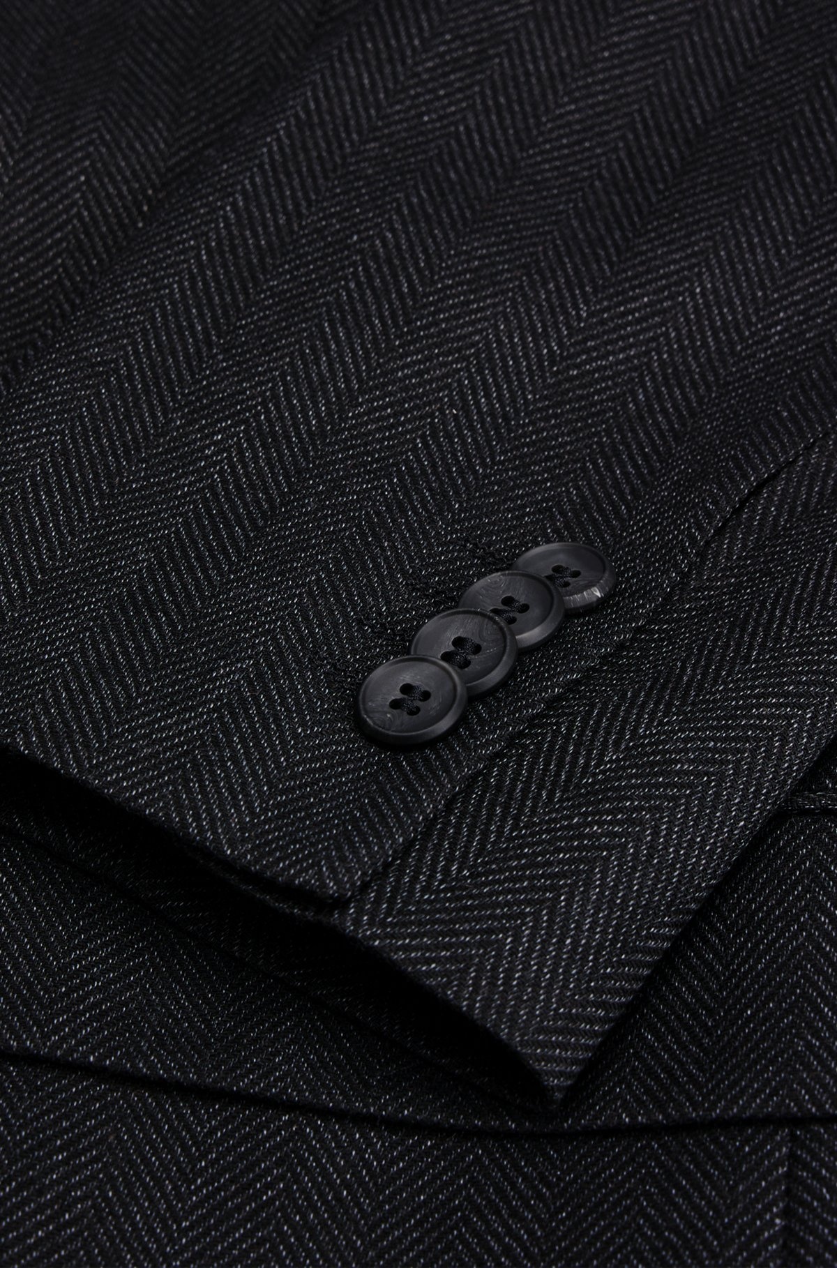 DOUBLE-BREASTED SLIM-FIT SUIT IN HERRINGBONE FABRIC - 10