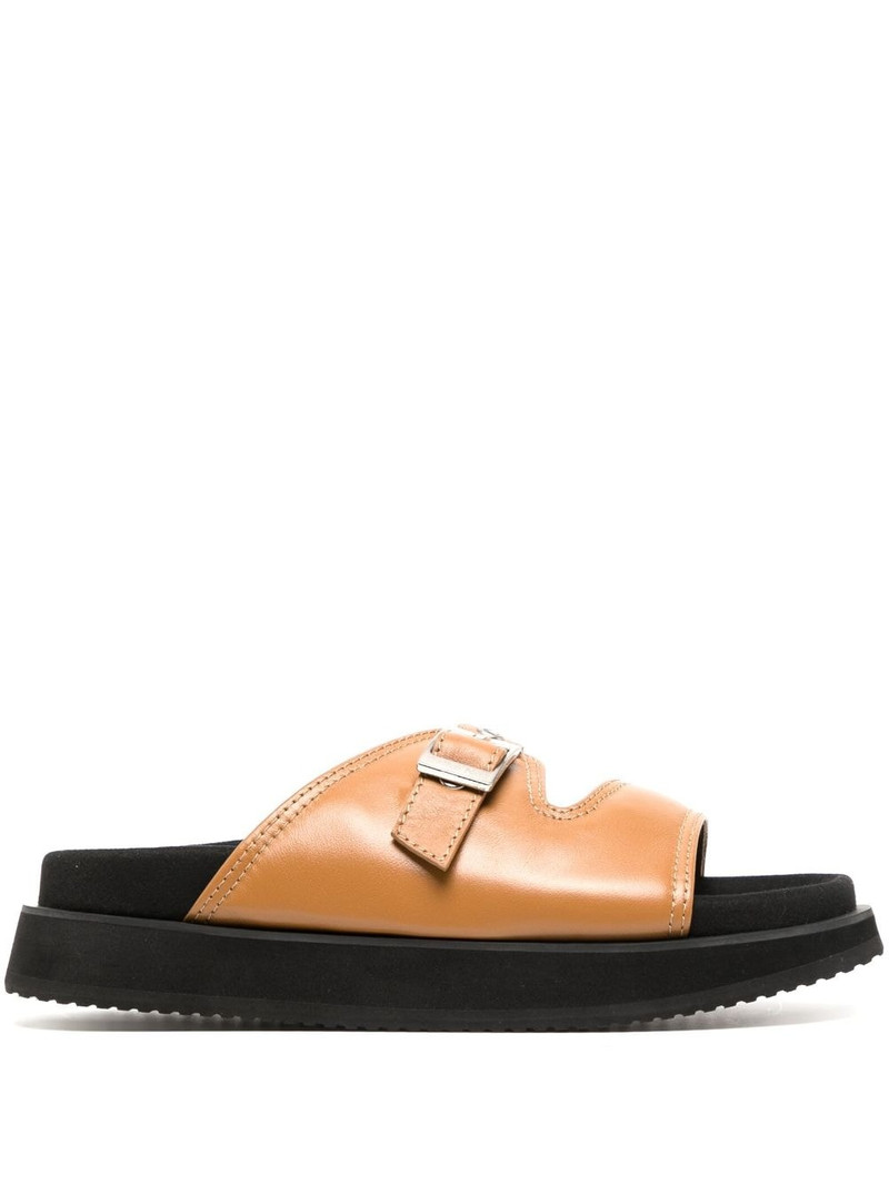 buckle-fastening leather sandals 1