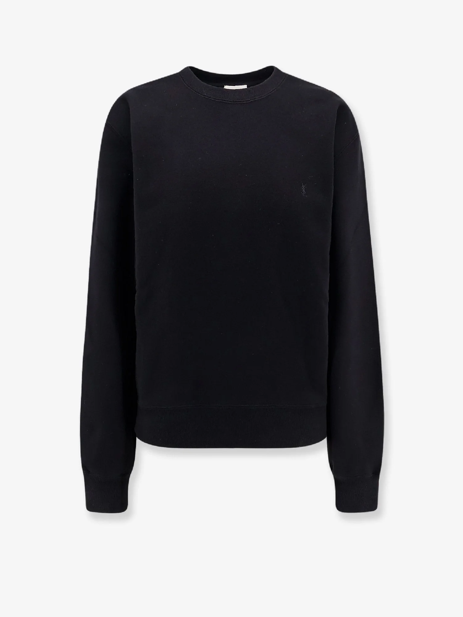 Saint Laurent Certified Cotton Sweatshirt With Cassandre Embroidery - 1