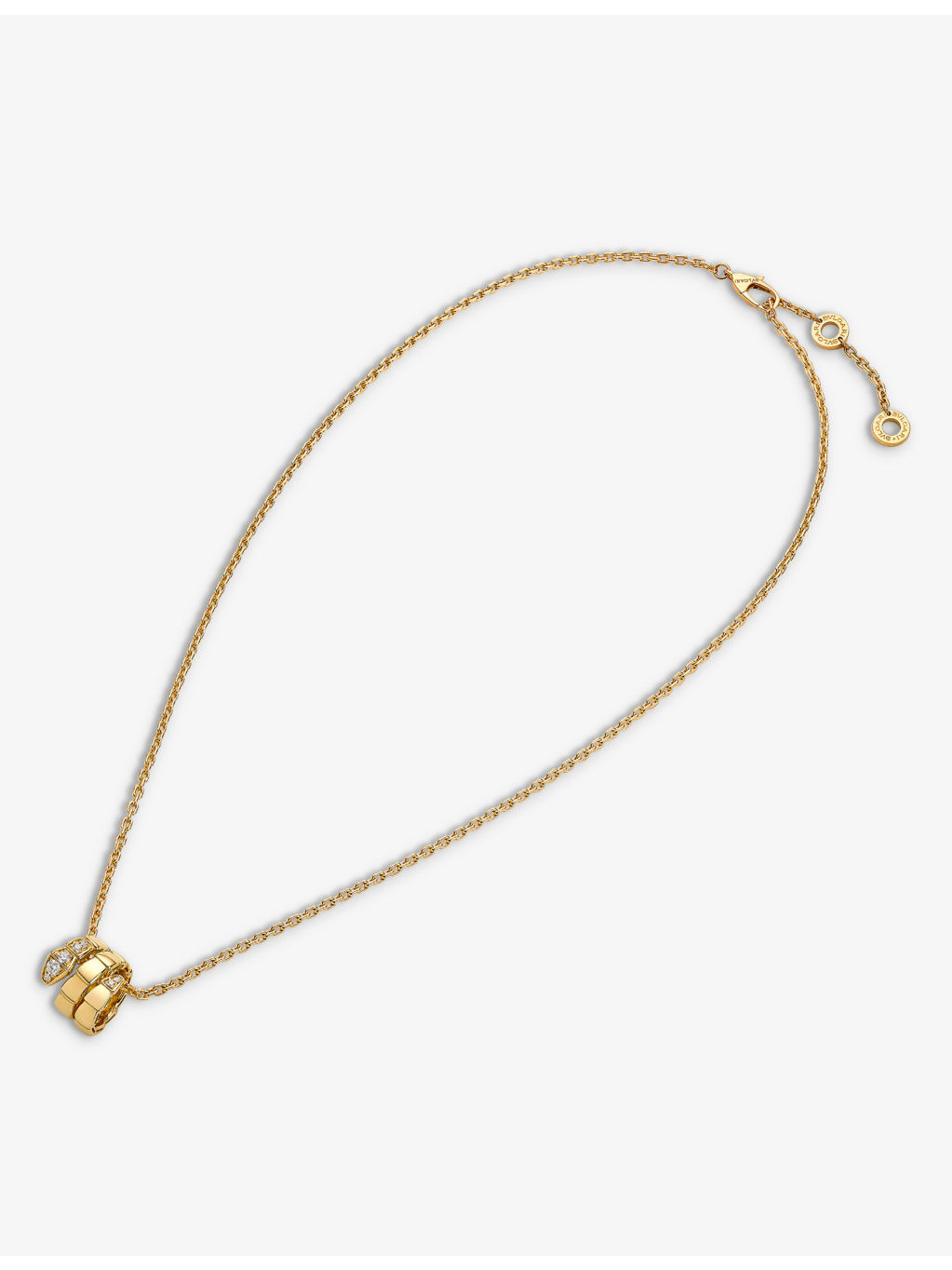 Serpenti Viper 18ct yellow-gold and 0.13ct diamond necklace - 2