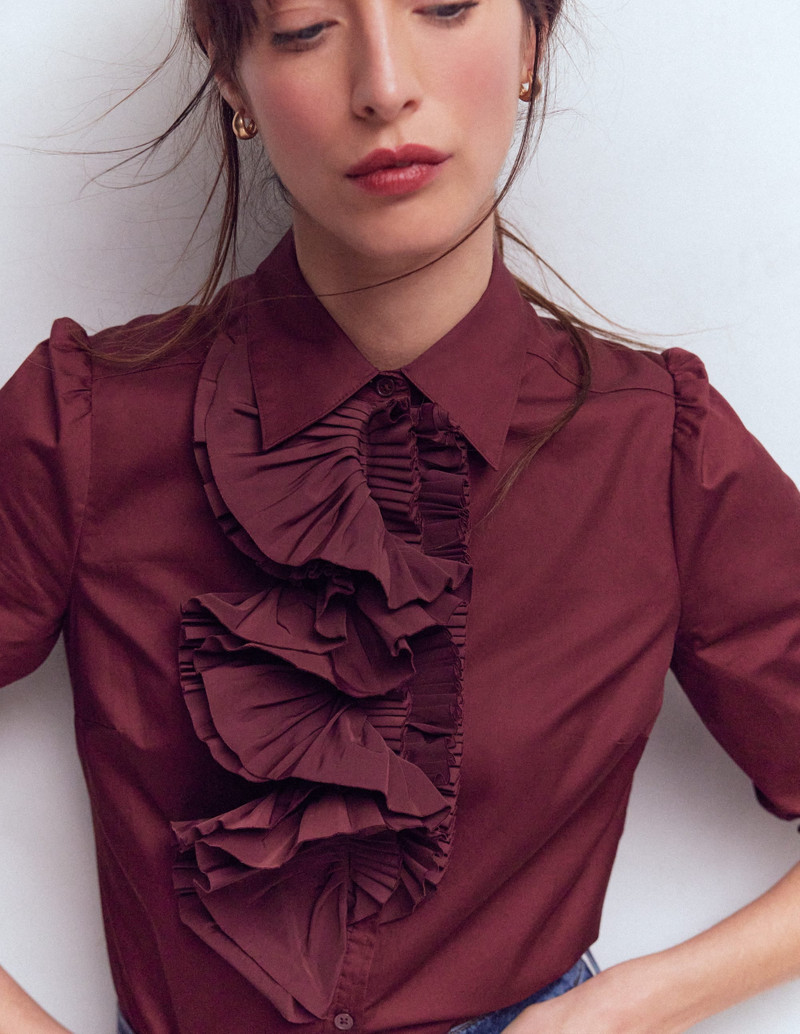 Cara Ruffle Shirt-Deep Wisteria 3