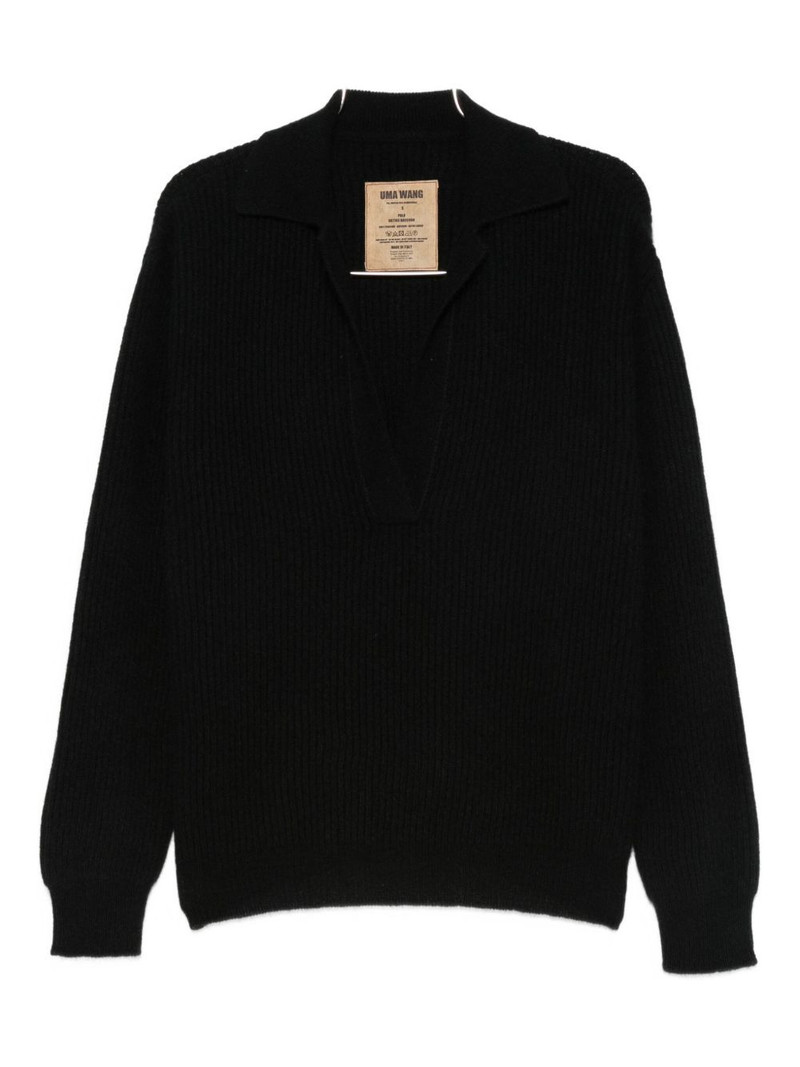 knitted polo top 1
