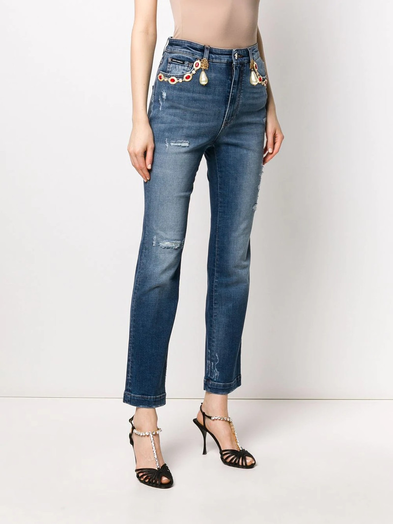 high-waisted cropped jeans 3