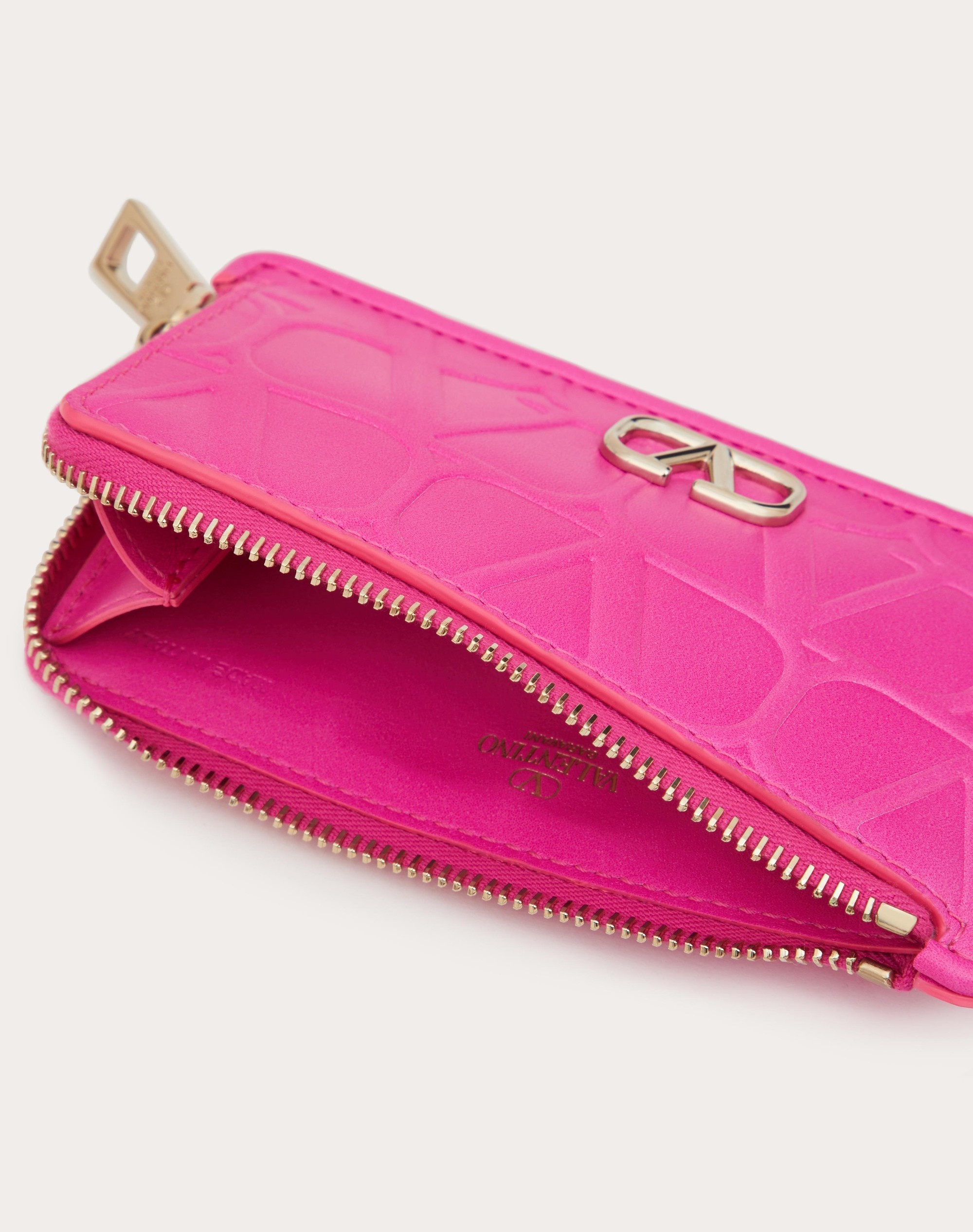 VALENTINO GARAVANI LEATHER TOILE ICONOGRAPHE CALFSKIN CARDHOLDER WITH ZIPPER - 5