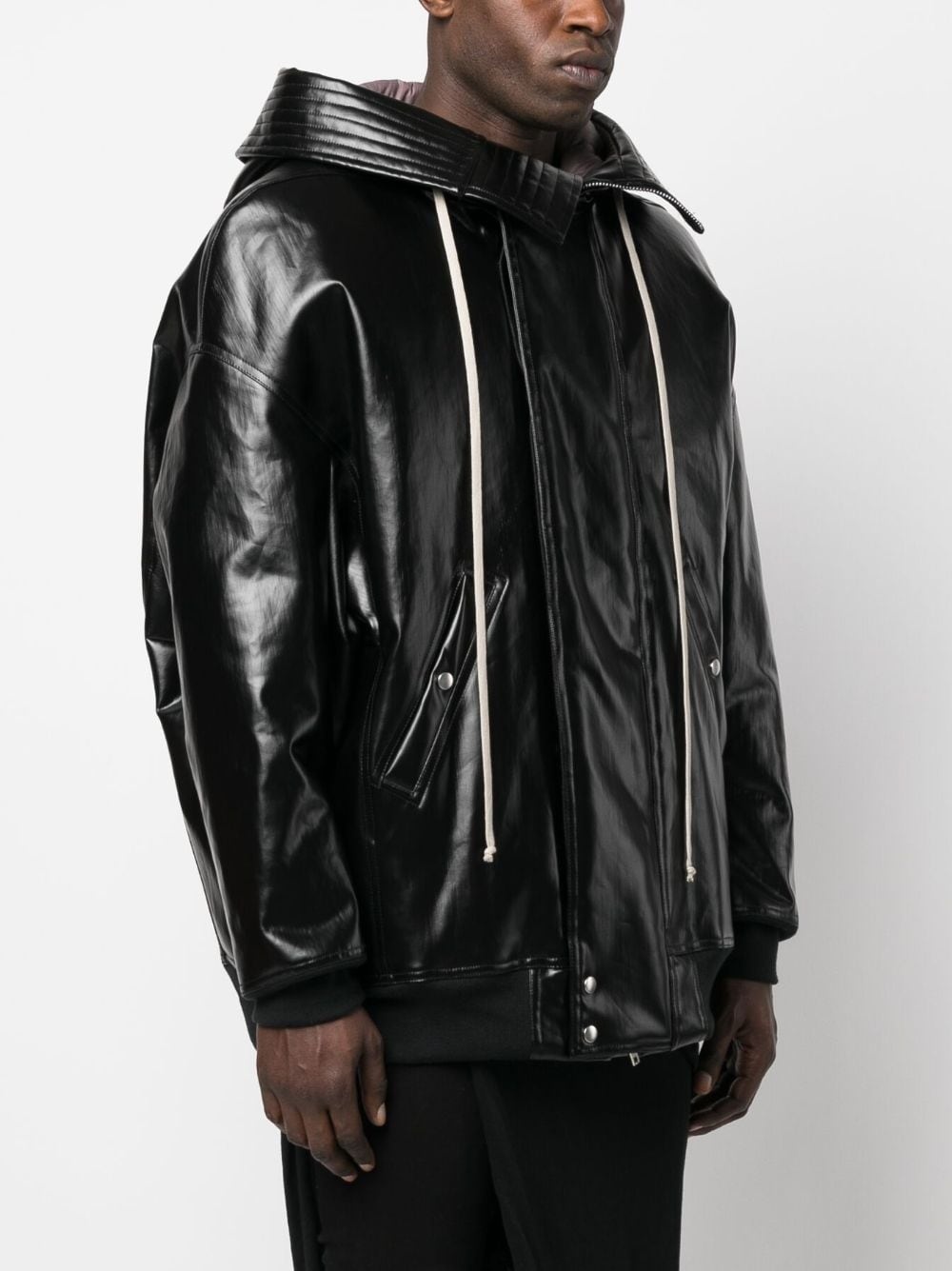 oversized hooded bomber jacket - 3