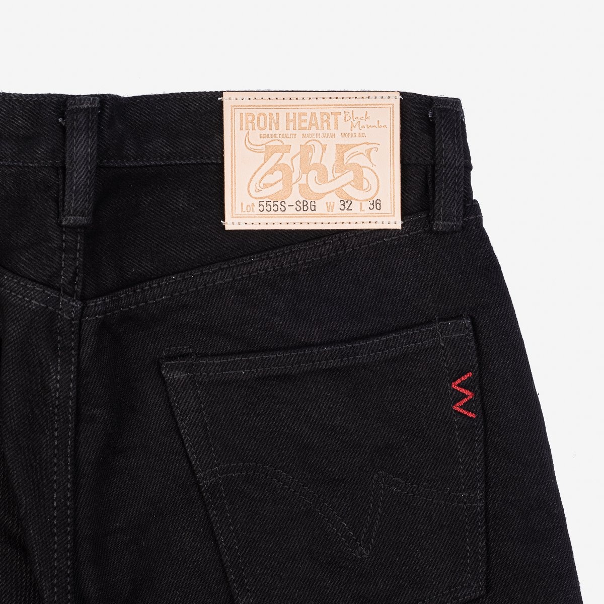 IH-555S-SBG 21oz Selvedge Denim Super Slim Cut Jeans -  Superblack (Fades To Grey) - 6