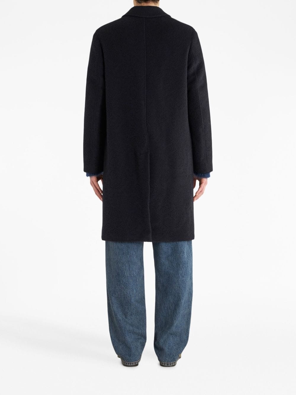 textured-finish button-down coat - 3