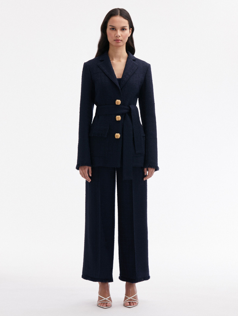 Oscar de la Renta SELF-SASH TWEED JACKET outlook