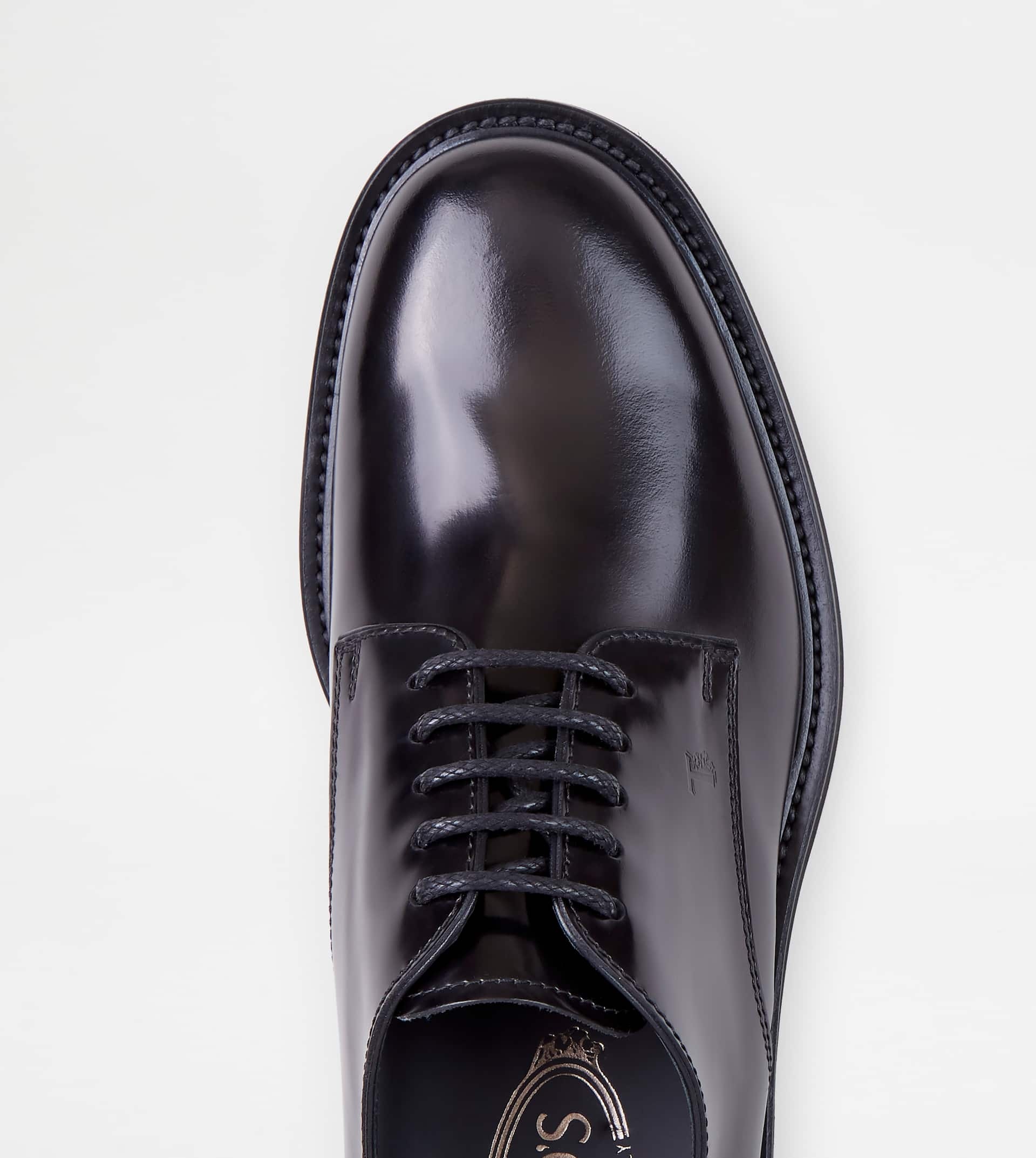 LACE-UPS IN LEATHER - BLACK - 4