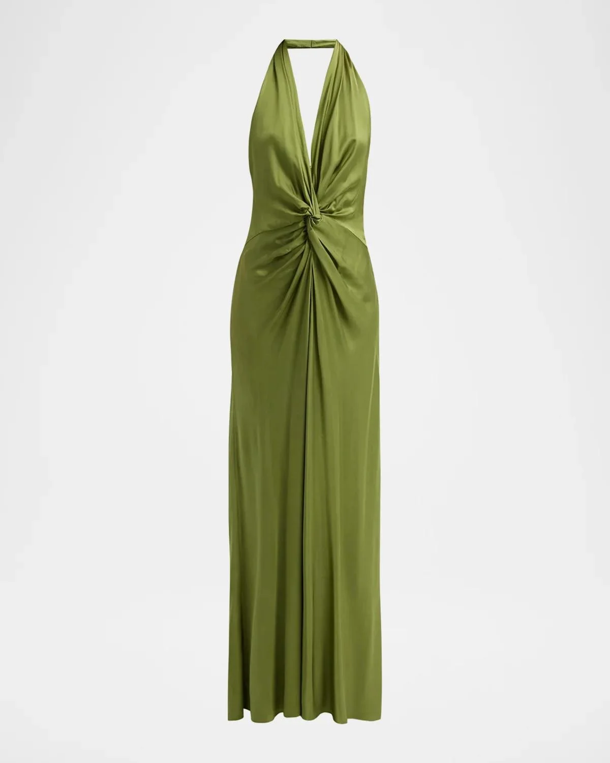 Mabel Twist-Front Halter Gown - 1