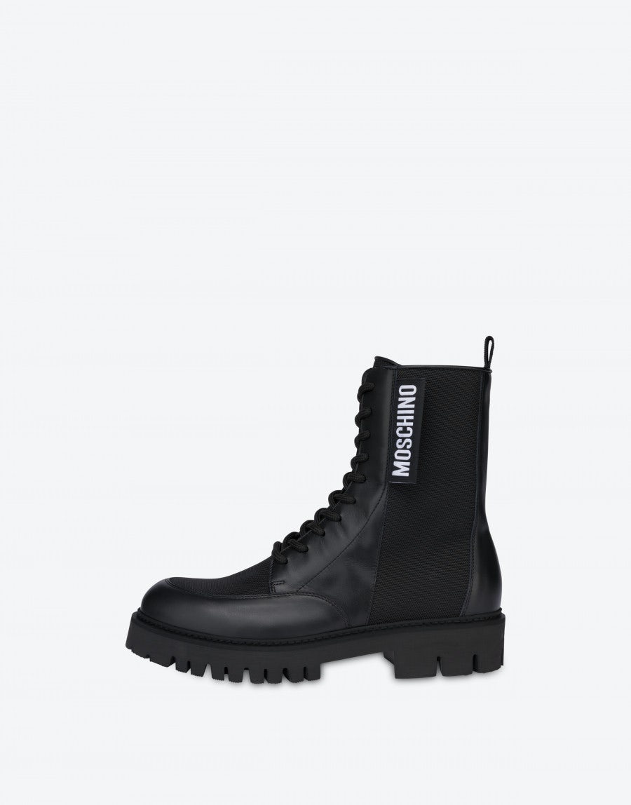 COMBAT BOOTS IN CALFSKIN AND NYLON - 2