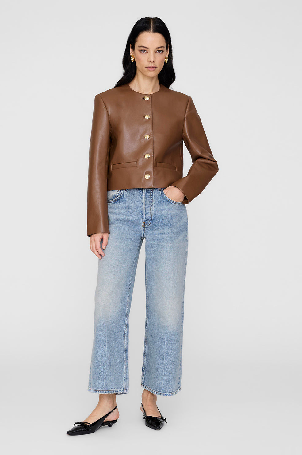 Amber Jacket - Cognac Recycled Leather - 5