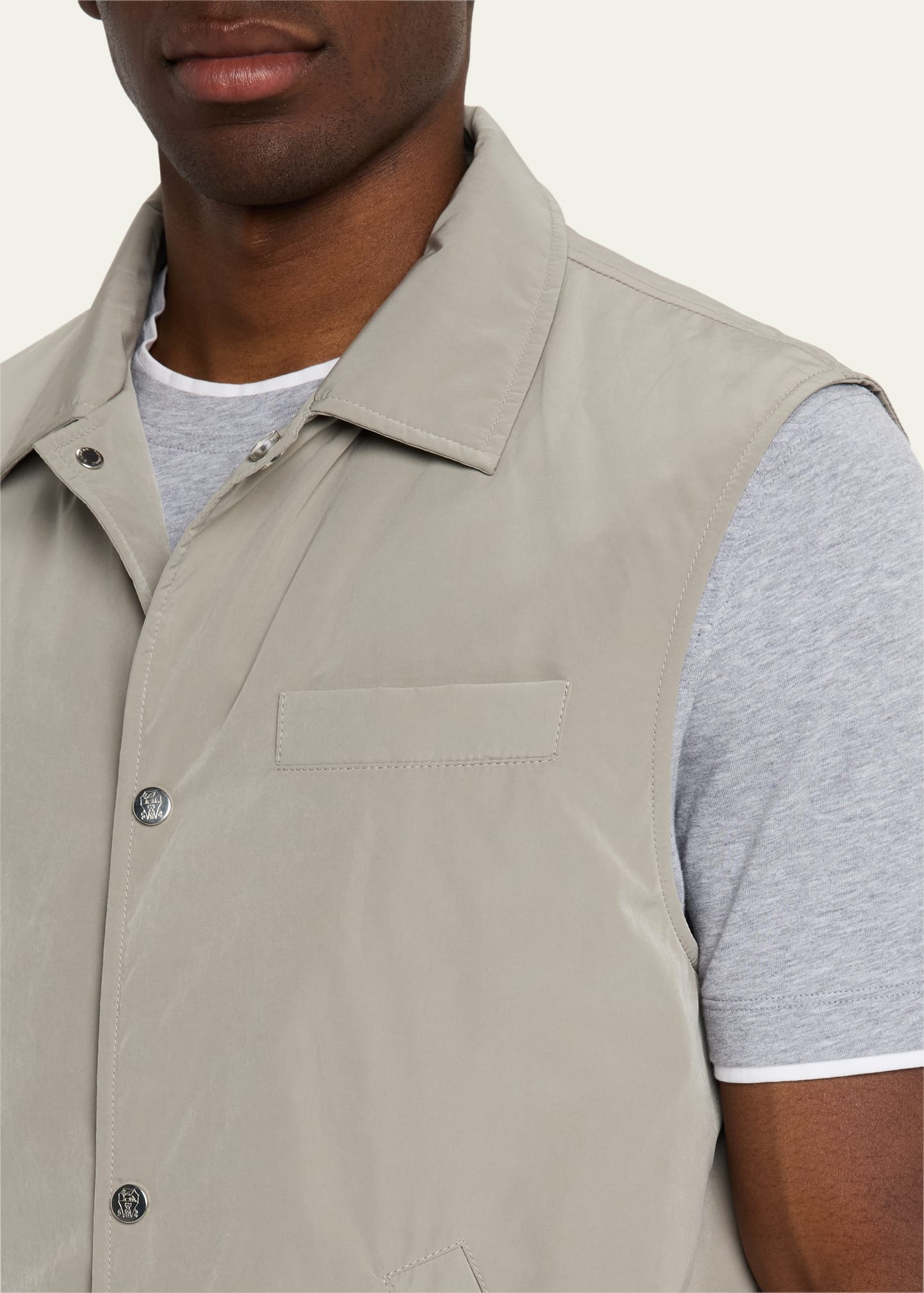 Men's Water Resistant Snap-Front Vest - 5