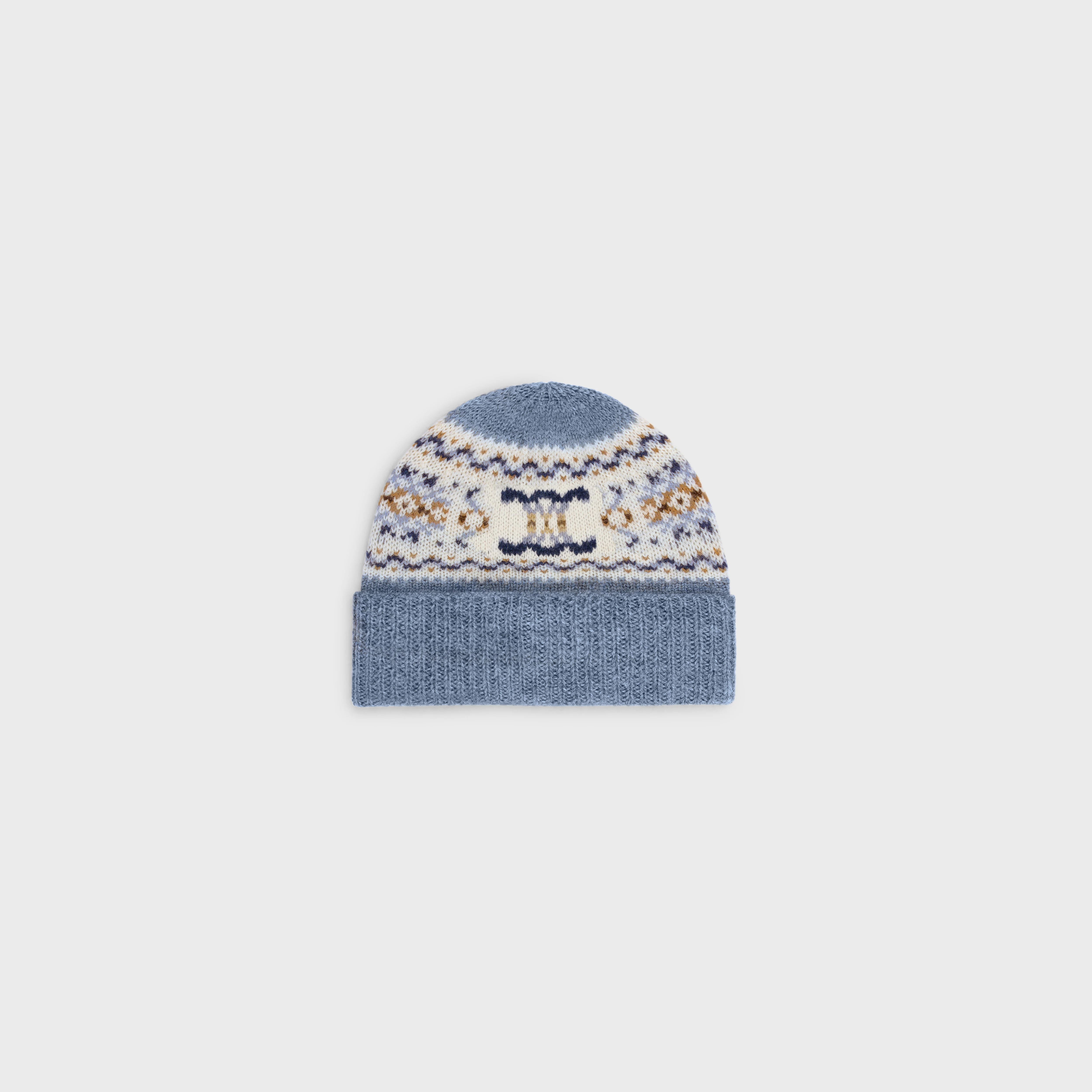 beanie in triomphe fair isle wool - 1